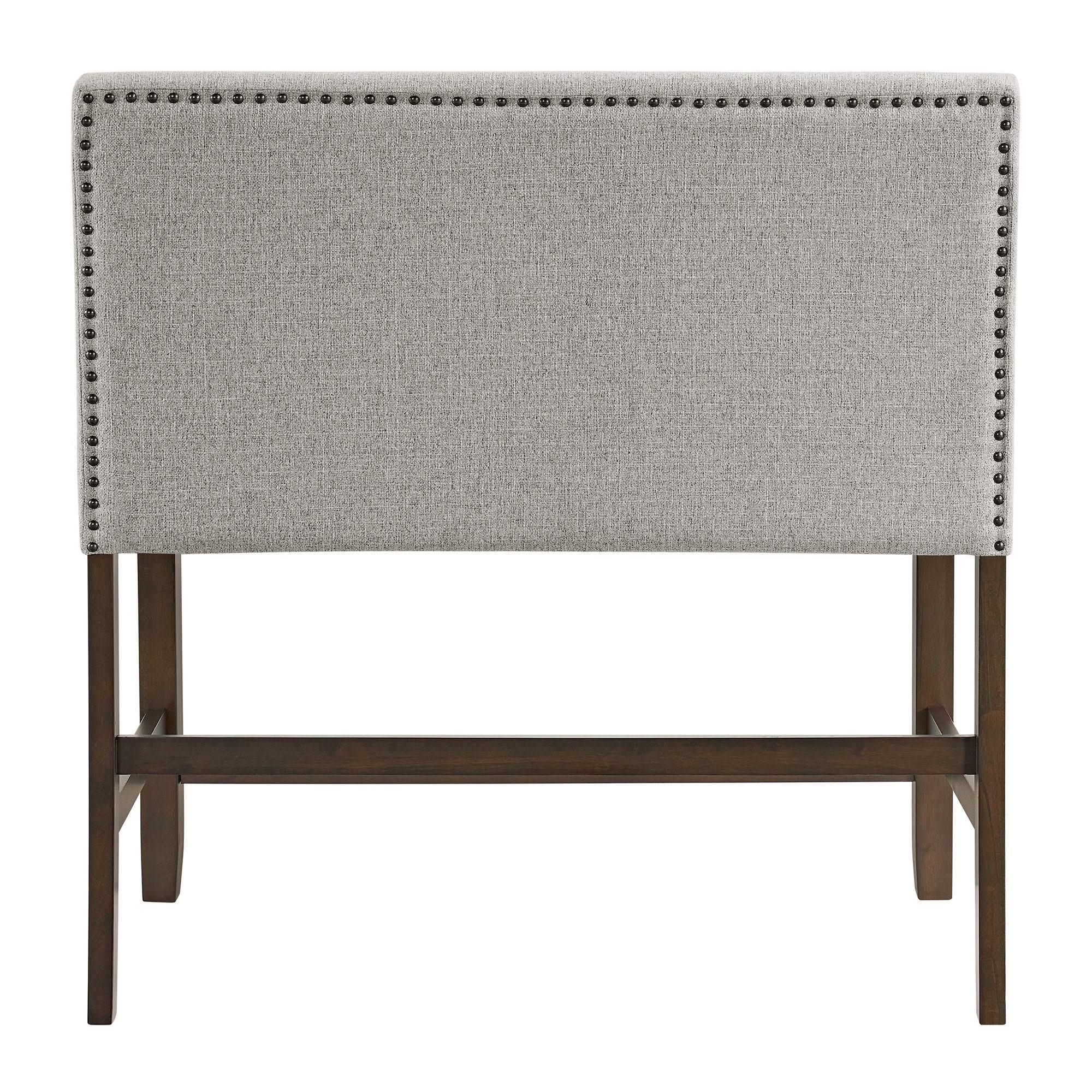 Seneca - Counter Bench With Upholstered Back And Fabric - Brown - Image 7