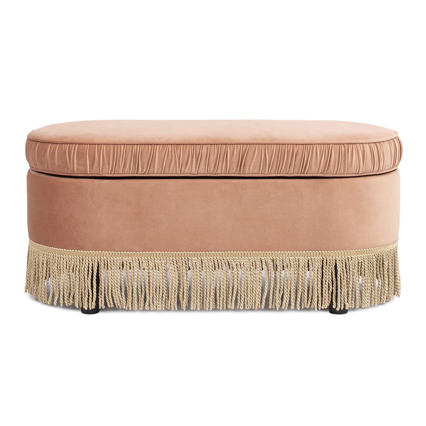 Serena - Contemporary Design Oval Storage Bench Ottoman - Image 5