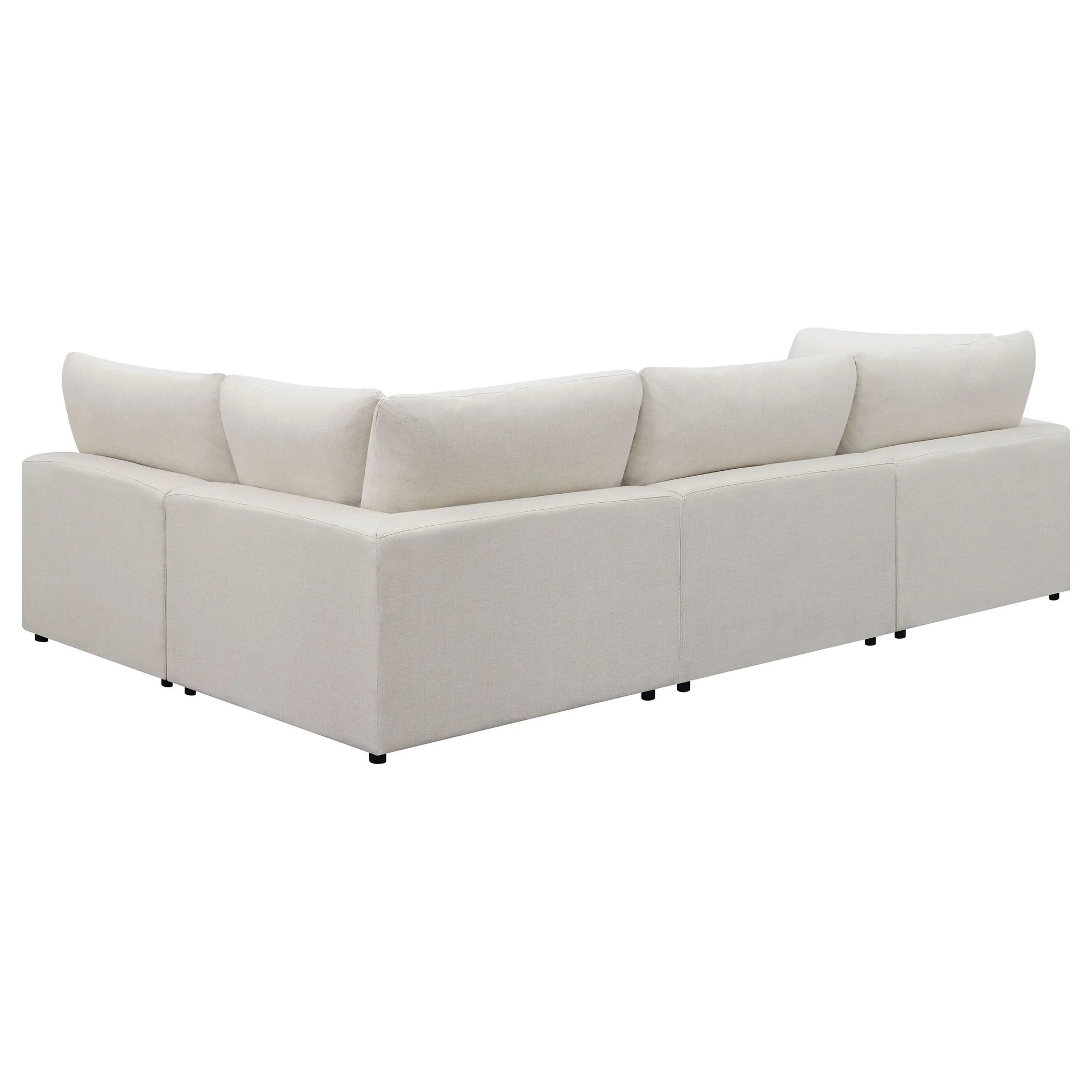 Serene 4-piece Upholstered Modular Sectional Sofa Beige - Image 4