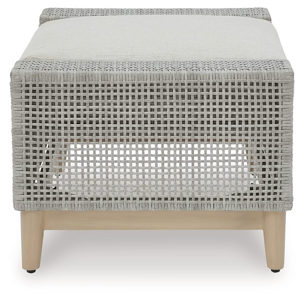 Seton Creek - Ottoman With Cushion - Gray - Image 3
