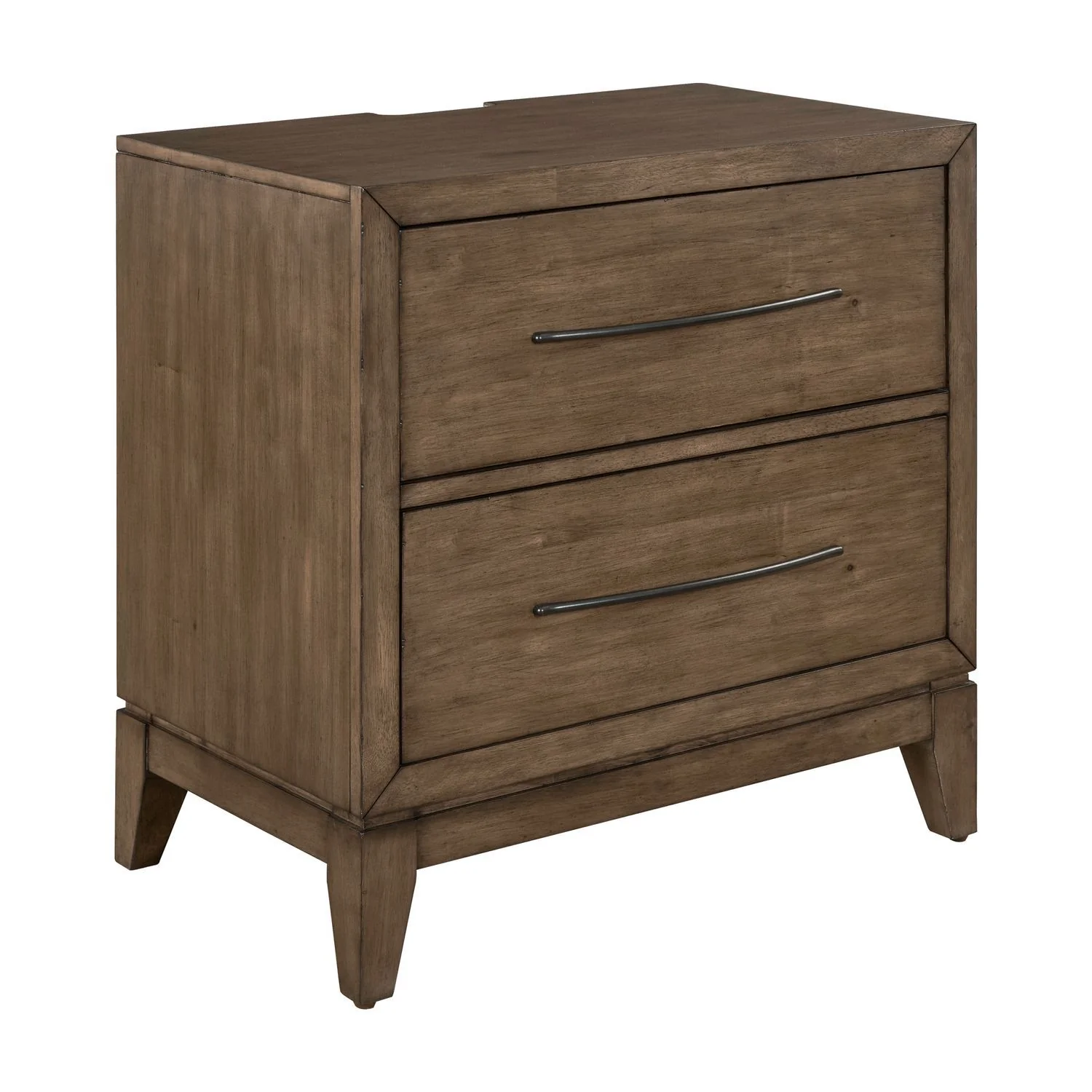 Shaker Lakes - Nightstand With Charging Station - Harvest Brown - Image 4