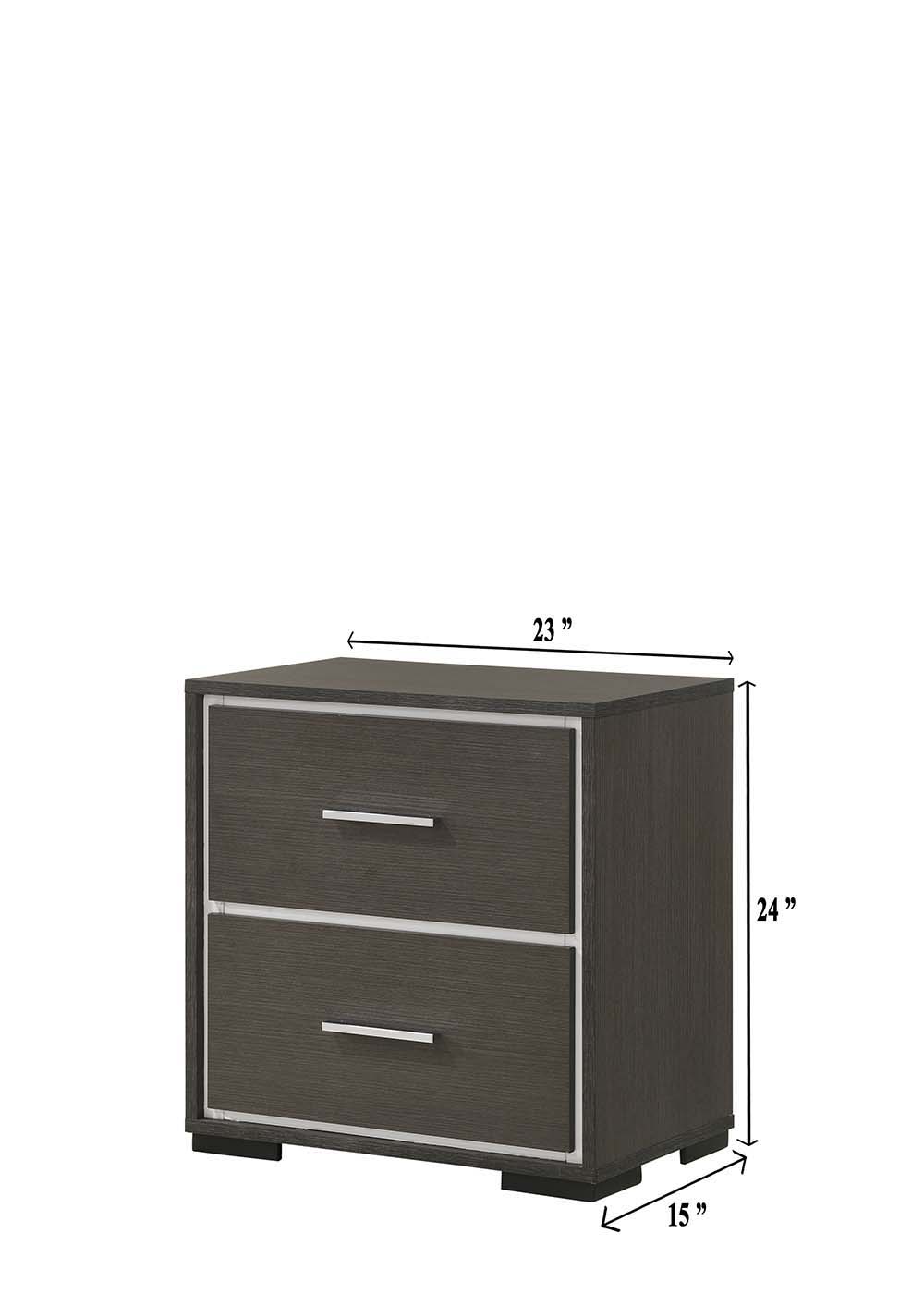 Sharpe - Nightstand - Dark Gray - Image 4