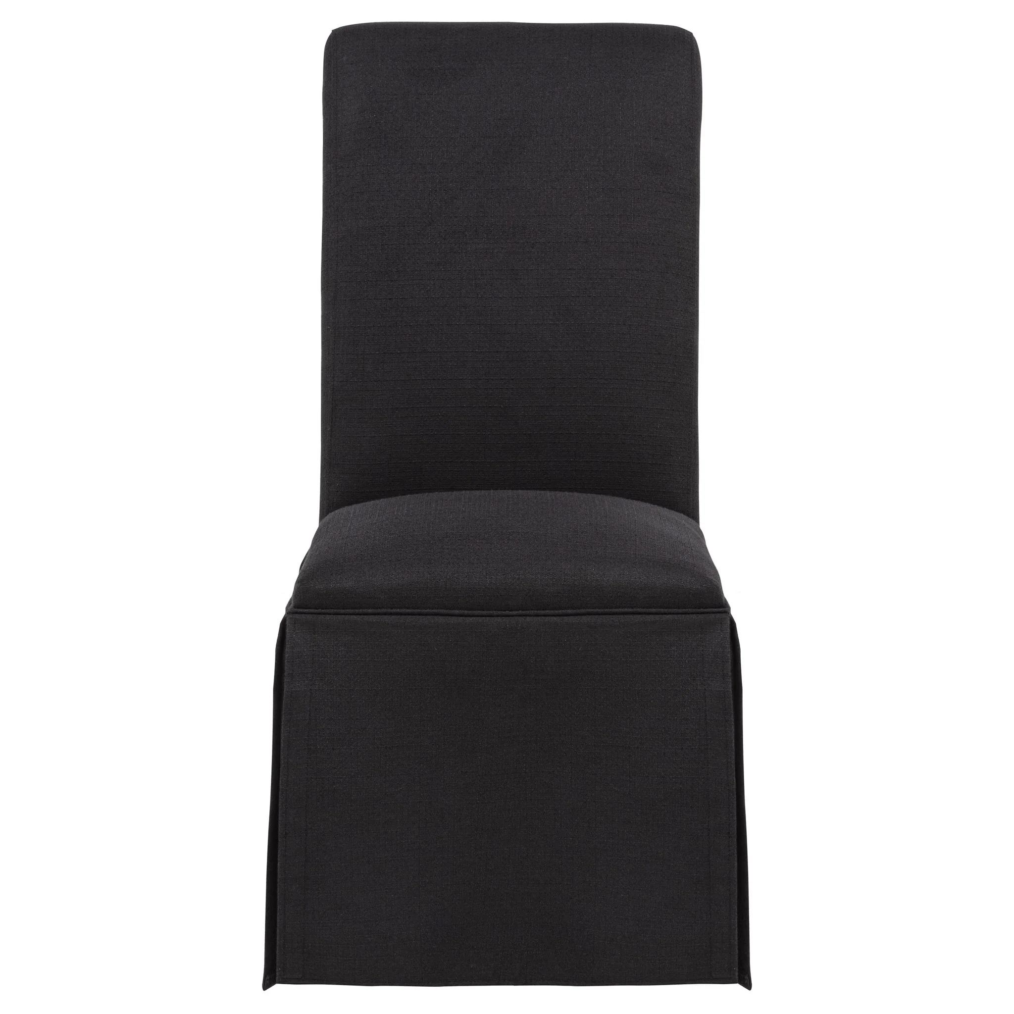 Shawna Upholstered Skirted Side Chair Black (Set of 2) - Image 4