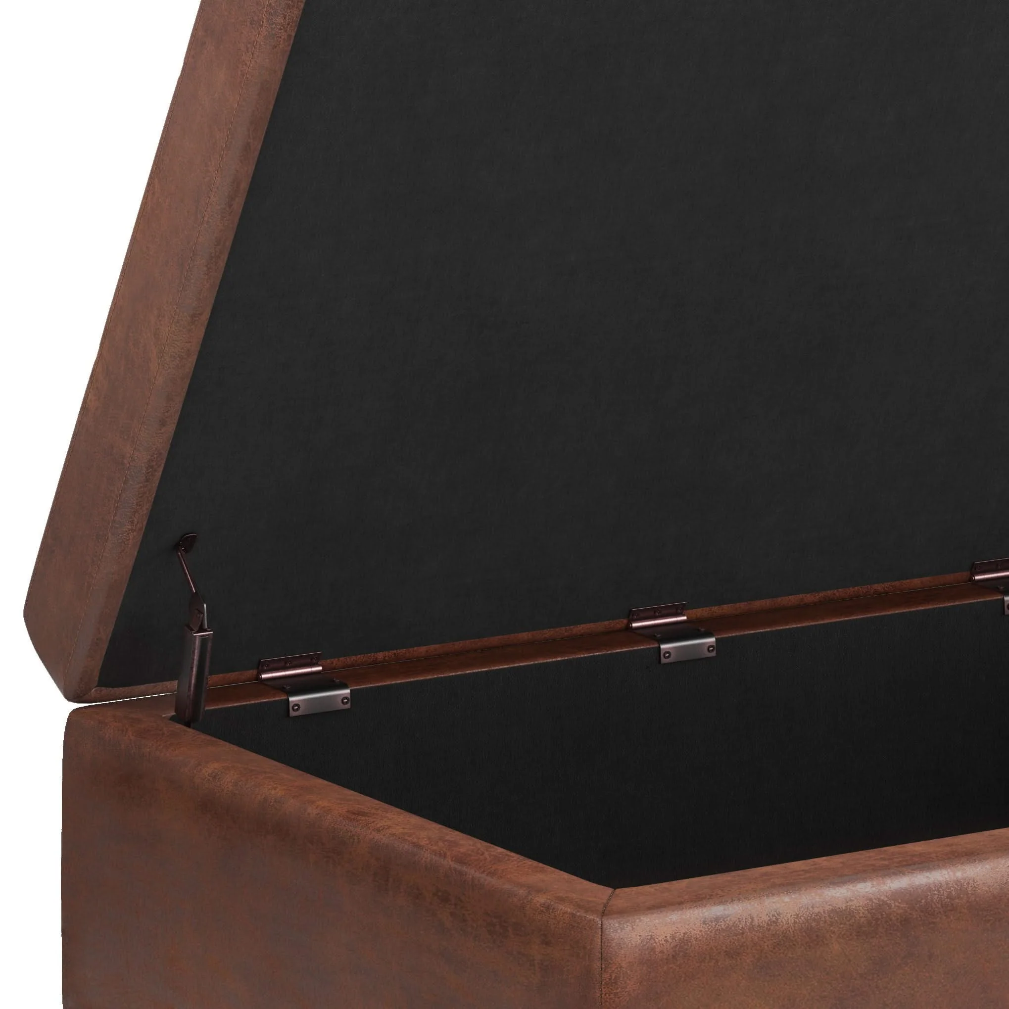 Shay - Large Square Coffee Table Storage Ottoman Mid-Century Style - Image 21