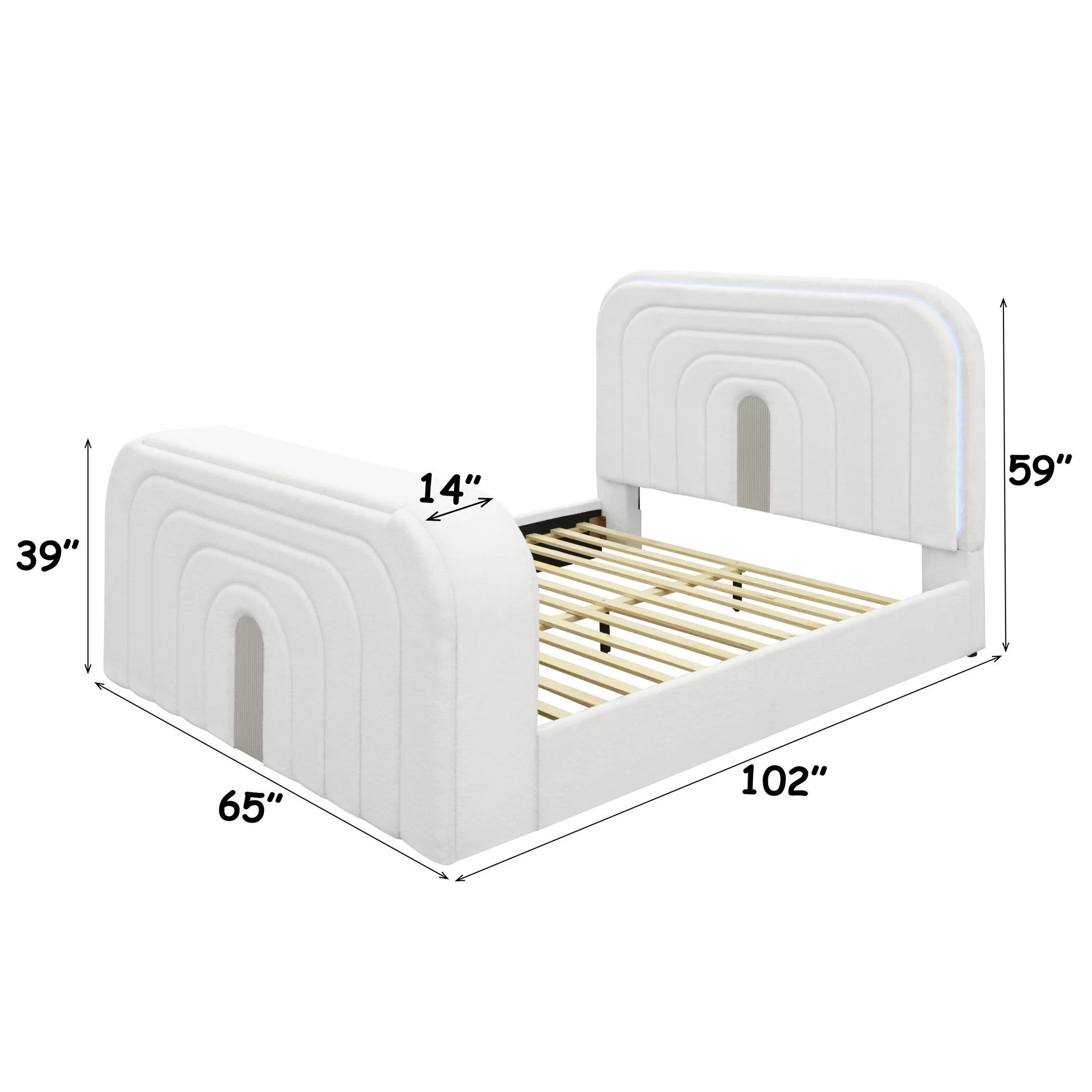 Shelyn - Bed With LED, TV Stand, Fireplace & Bluetooth - Image 7