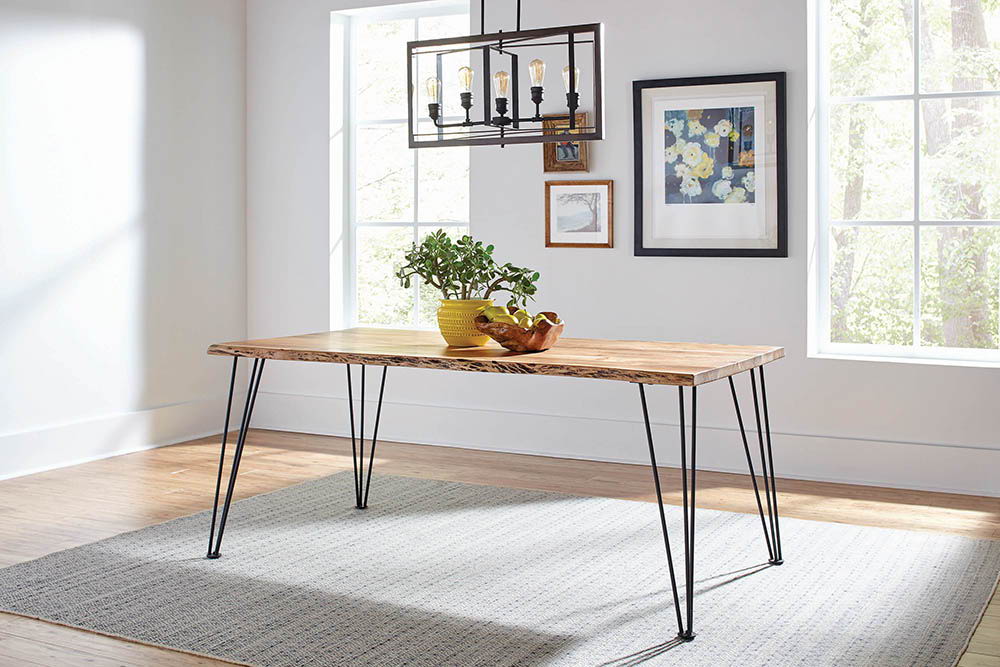 Sherman 71-inch Live Edge Dining Table Natural Acacia - Image 4