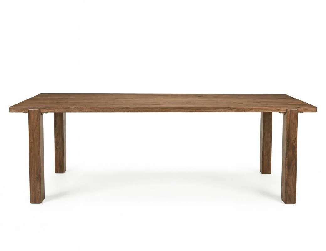 Silver - Rectangular Dining Table - Brown - Image 4