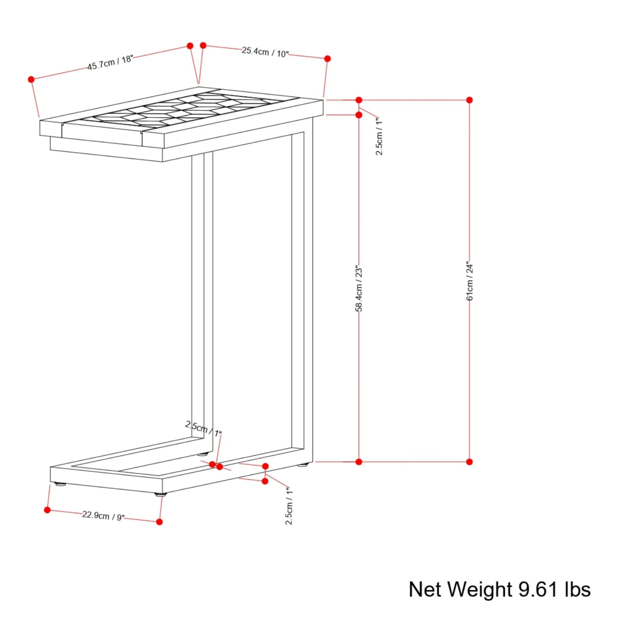 Skyler - C Side Handcrafted Table - Image 6