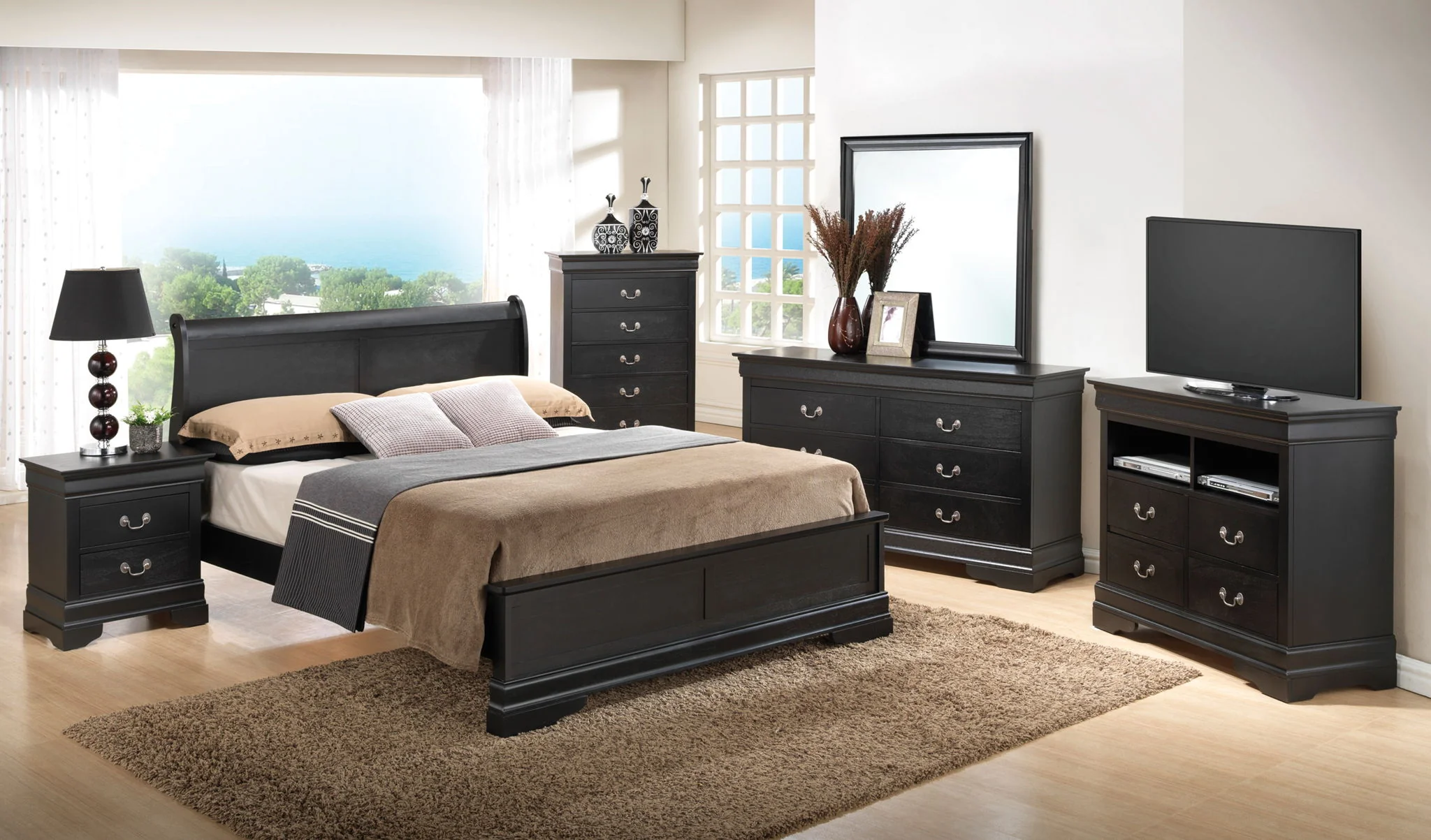 Sleigh Bed With Low Footboard - Image 11