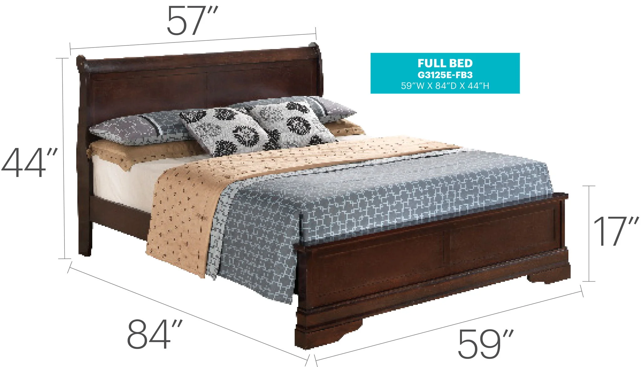 Sleigh Bed With Low Footboard - Image 16