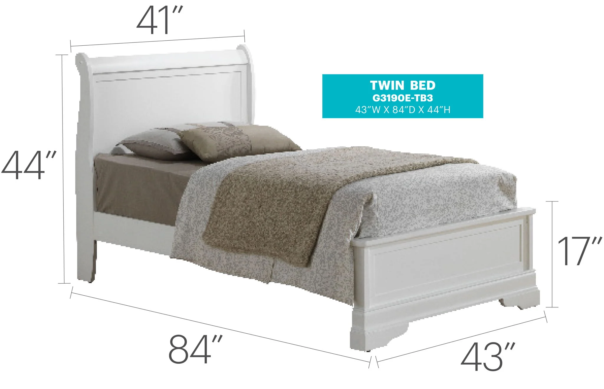 Sleigh Bed With Low Footboard - Image 18