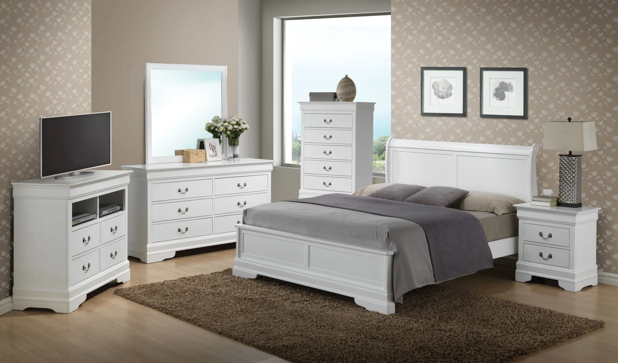 Sleigh Bed With Low Footboard - Image 24