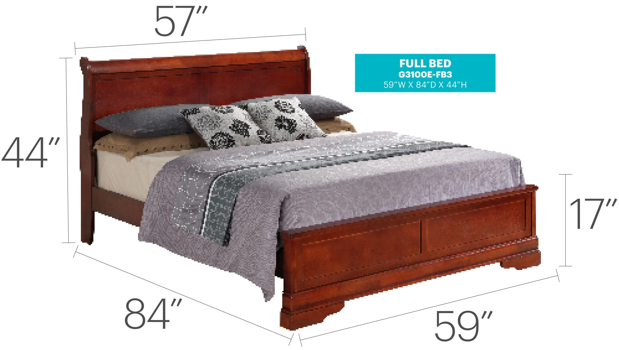Sleigh Bed With Low Footboard - Image 27