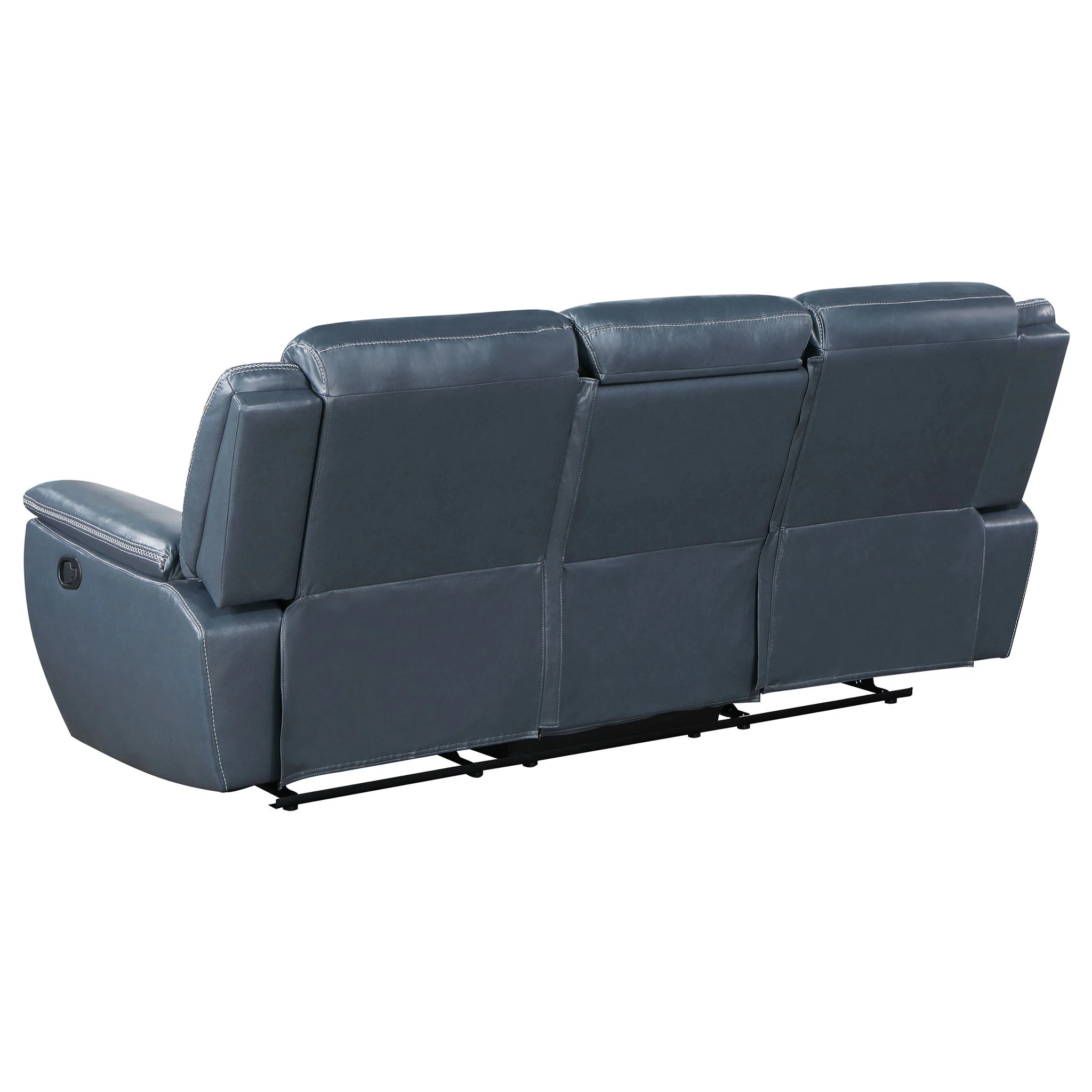 Sloane 3-piece Upholstered Reclining Sofa Set Blue - Image 4