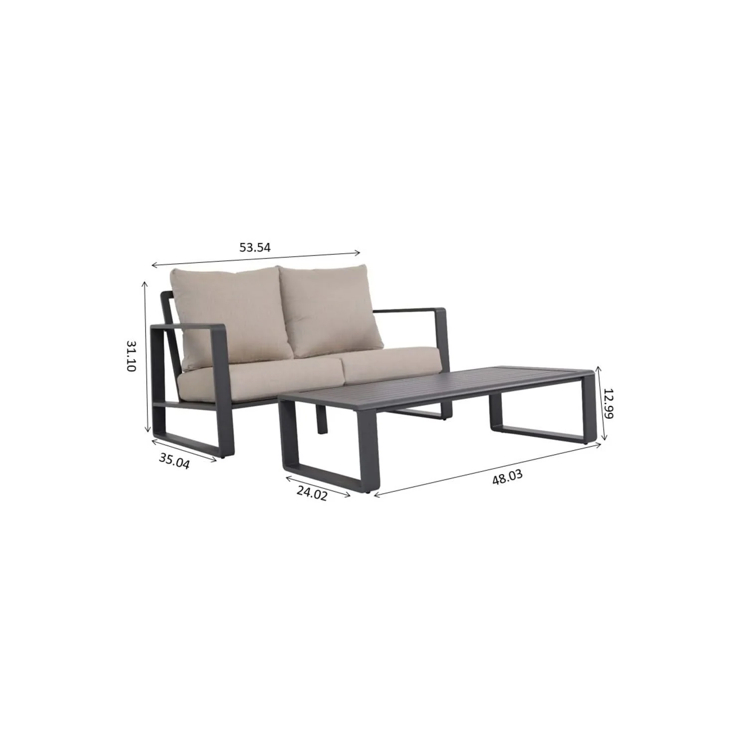 Sofa With Rectangular Coffee Table - Image 10