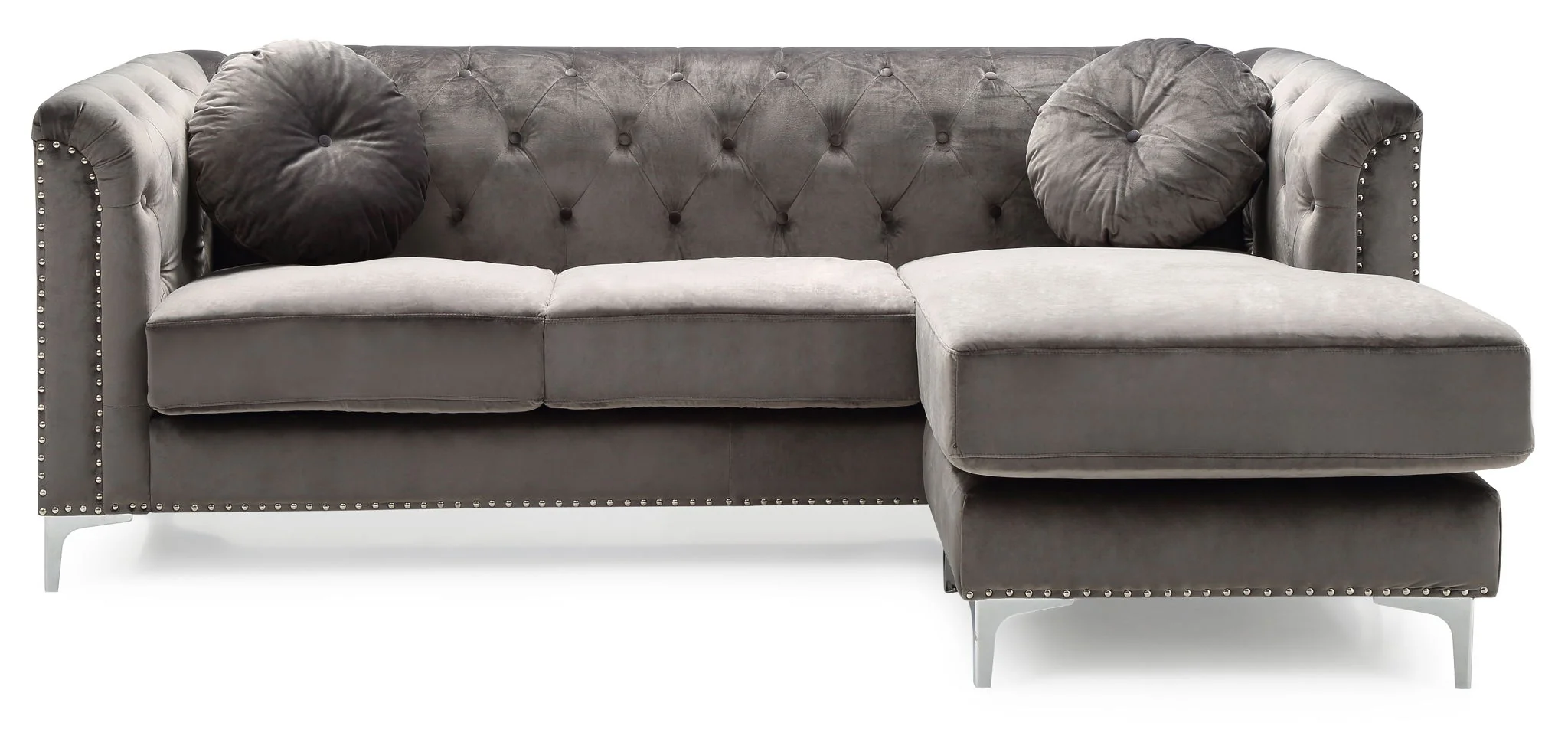 Soft y Micro Suede Sofa Chaise - Image 4