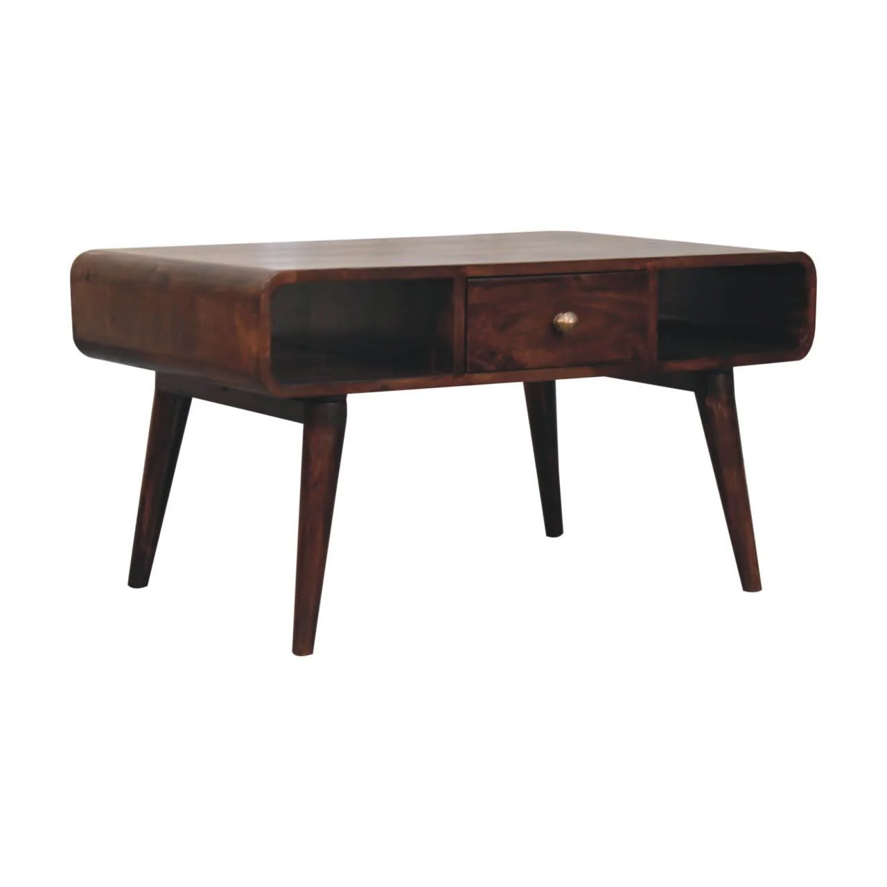 Solid Wood Curved Coffee Table - Image 3