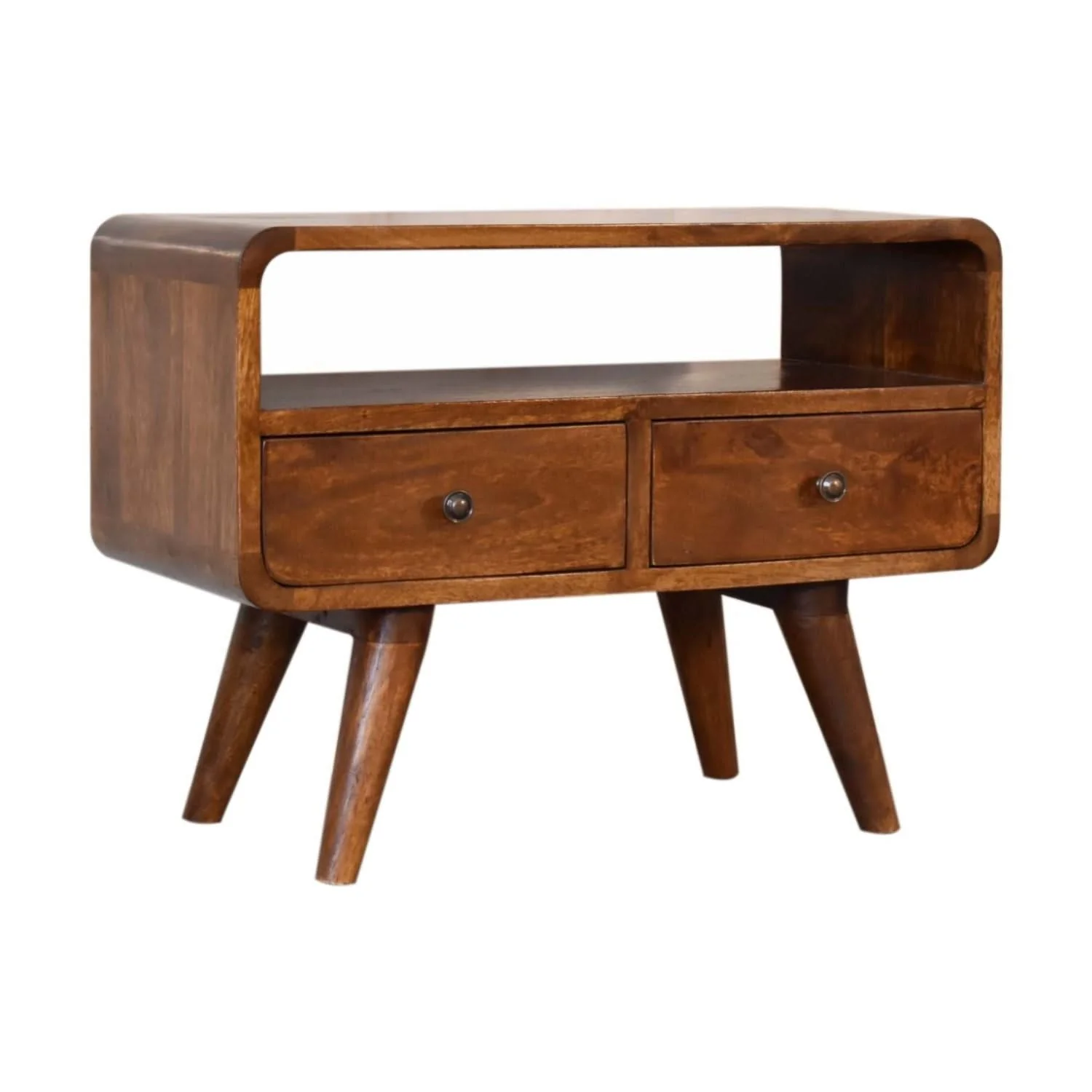 Solid Wood Curved Media Unit - Image 12