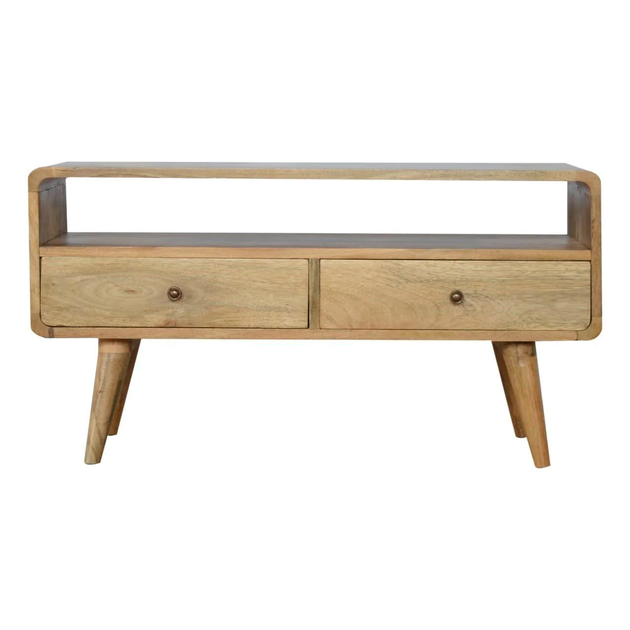 Solid Wood Curved Media Unit - Image 5
