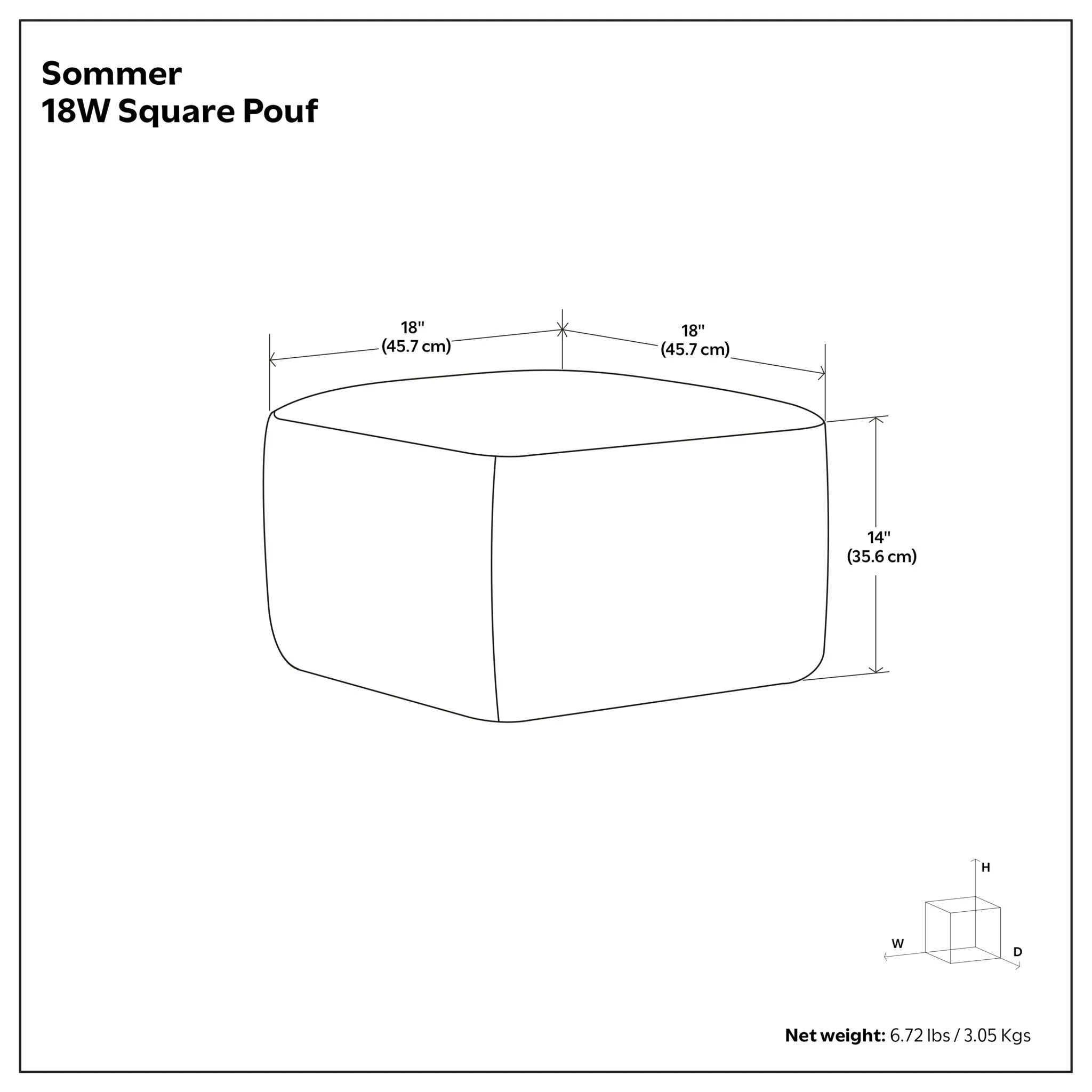 Sommer - Handcrafted Square Pouf - Image 8