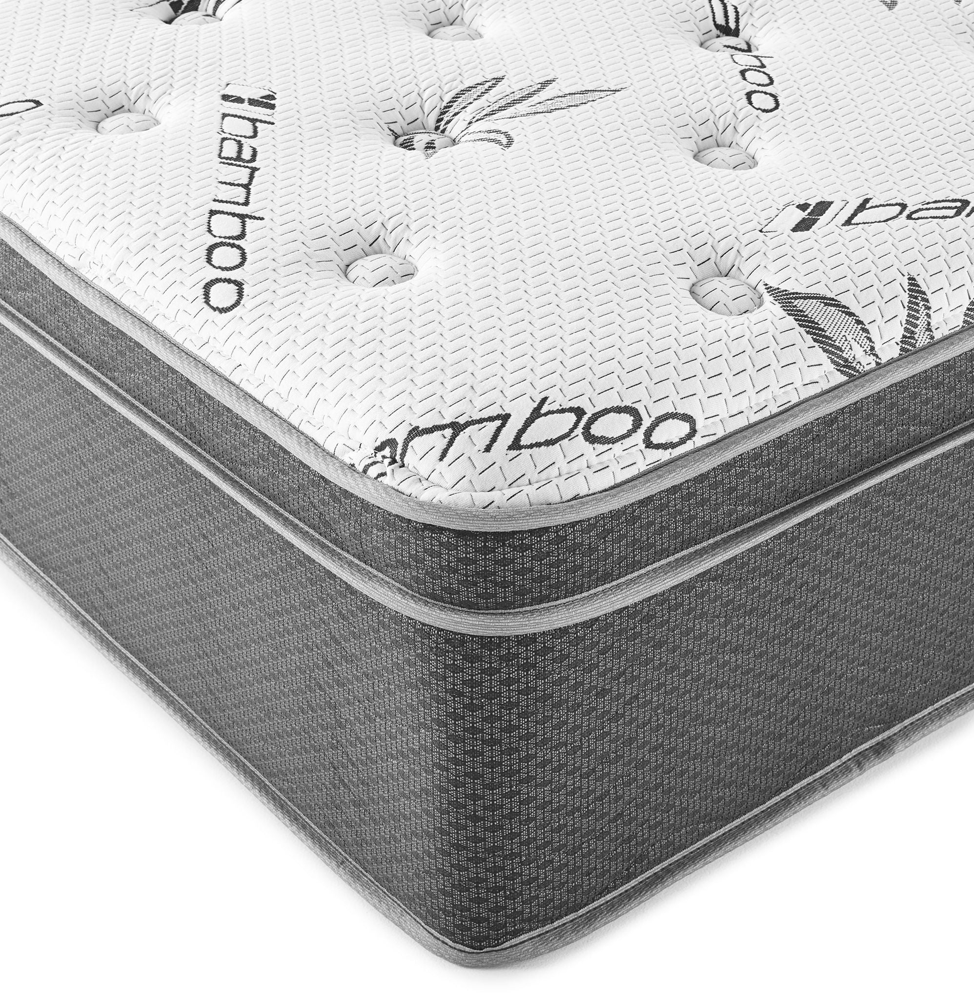 Sommet 13-inch California King Bamboo Euro Top Hybrid Mattress - Image 2