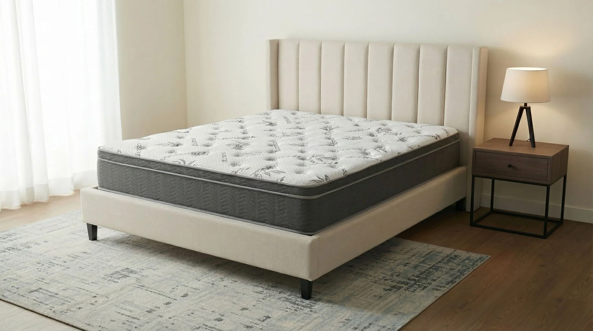 Sommet 13-inch California King Bamboo Euro Top Hybrid Mattress - Image 4