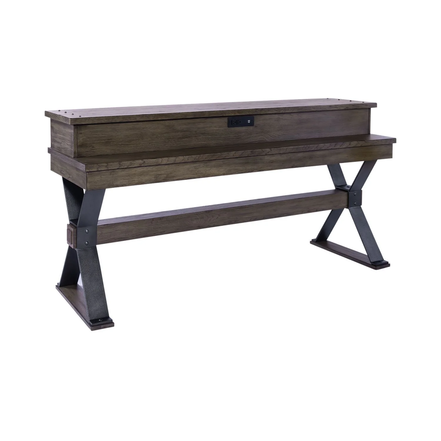 Sonoma Road - Console Bar Table - Weathered Beaten Bark - Image 2