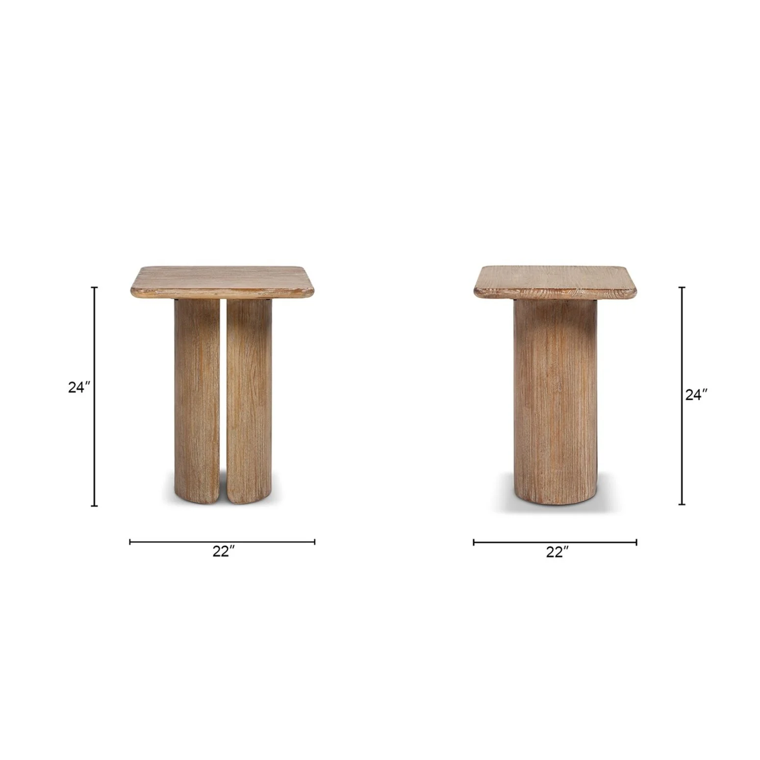 Sonoma - Square Pedestal Side Table - Antique Brown - Image 2