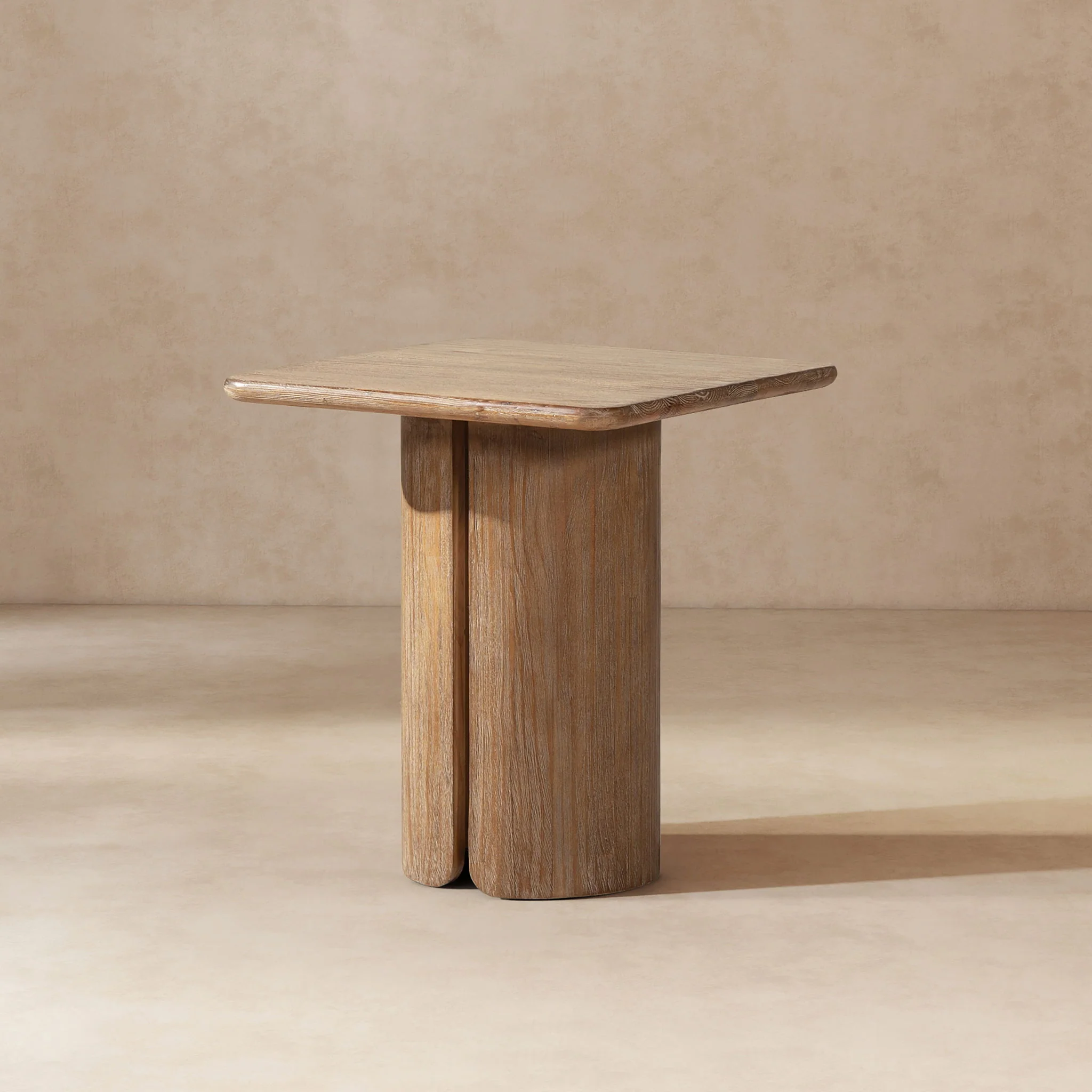 Sonoma - Square Pedestal Side Table - Antique Brown - Image 3