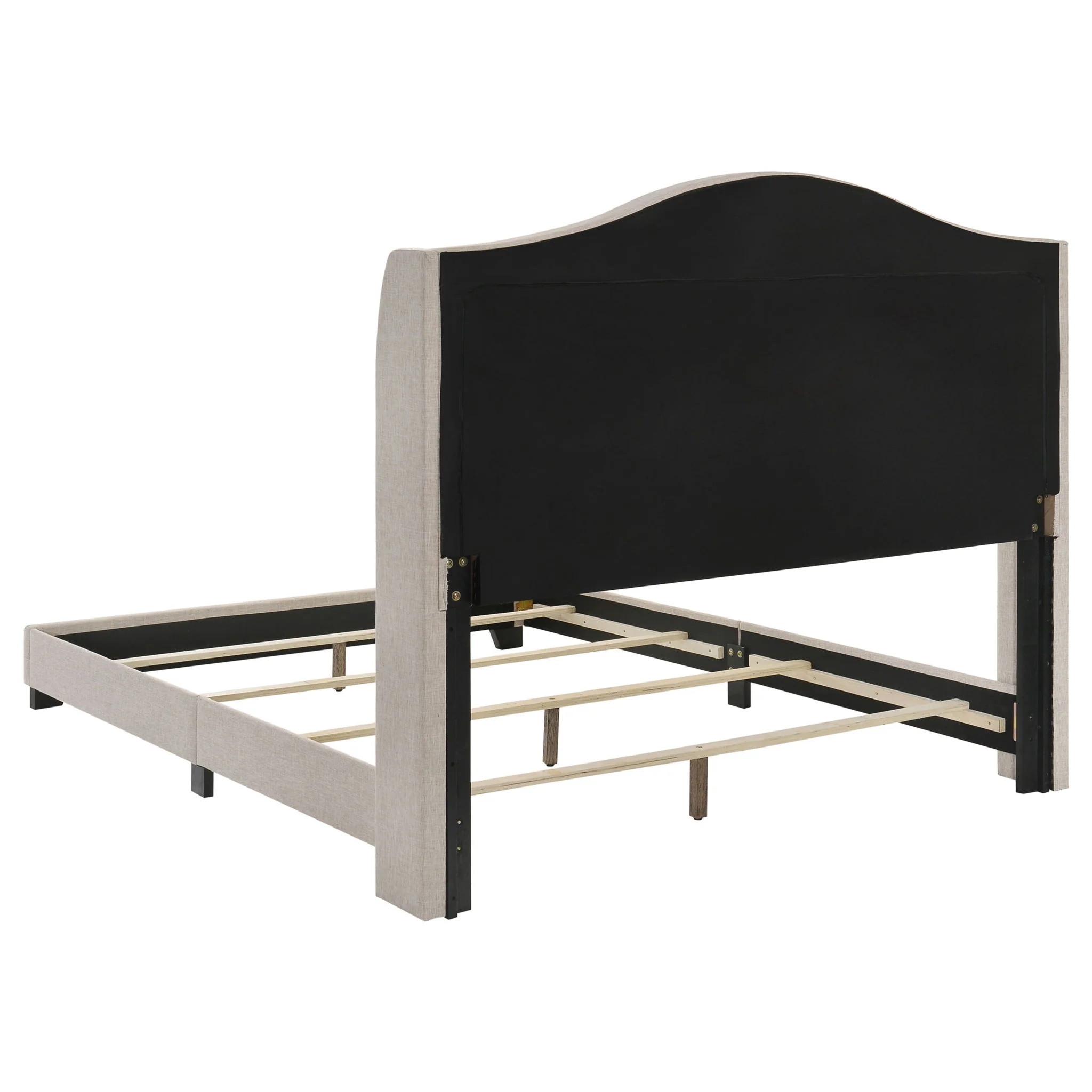 Sonoma Upholstered Eastern King Wingback Bed Beige - Image 2