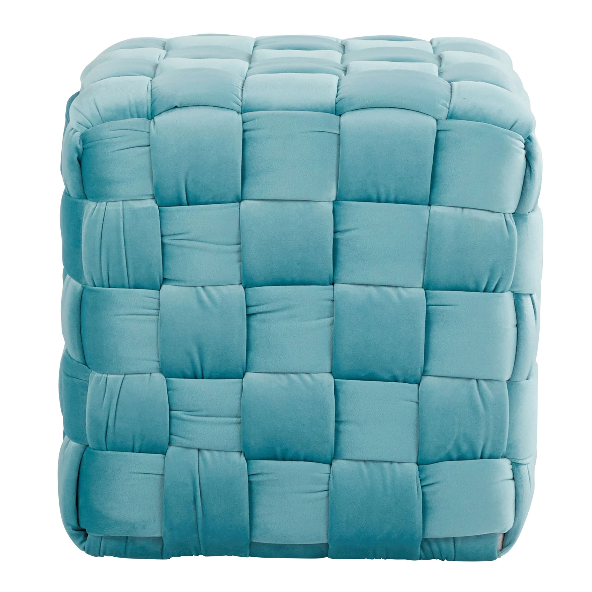 Square Braided Ottoman - - Image 8