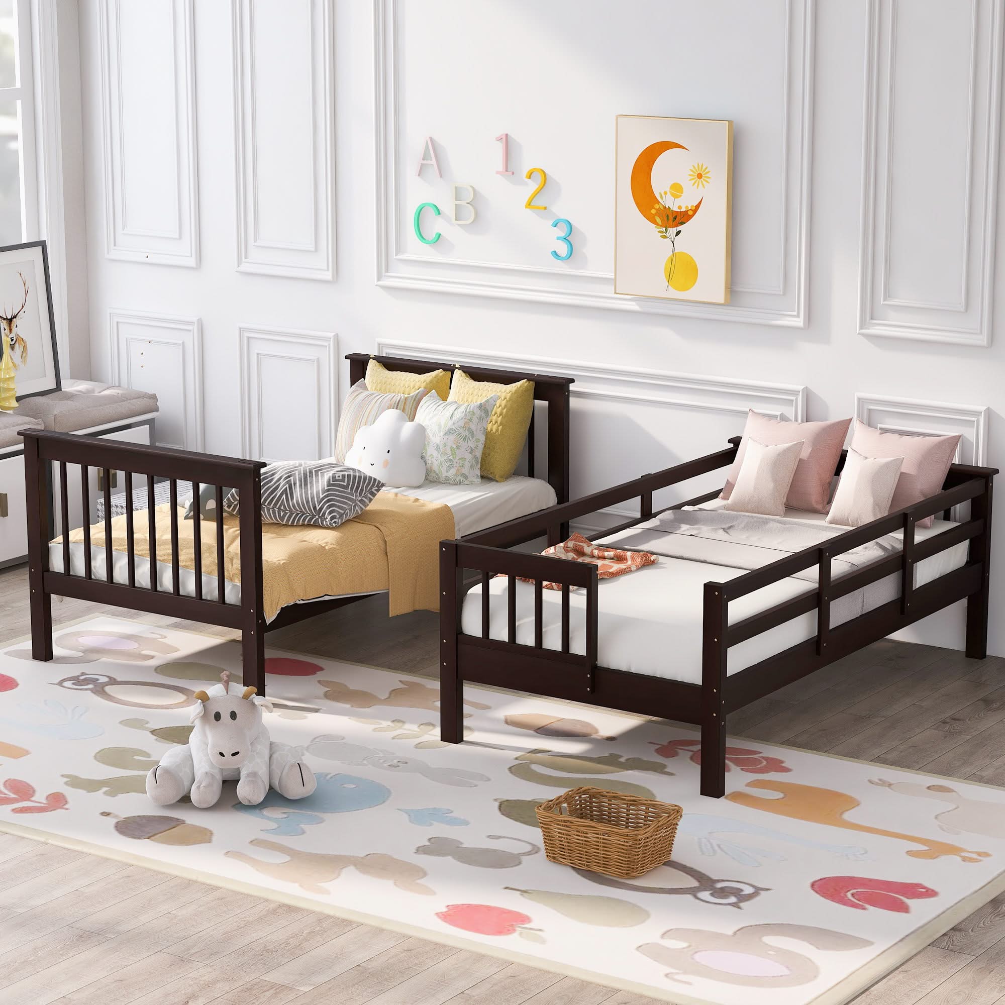 Stairway Bunk Bed With Storage And Guard Rail For Bedroom - Image 20