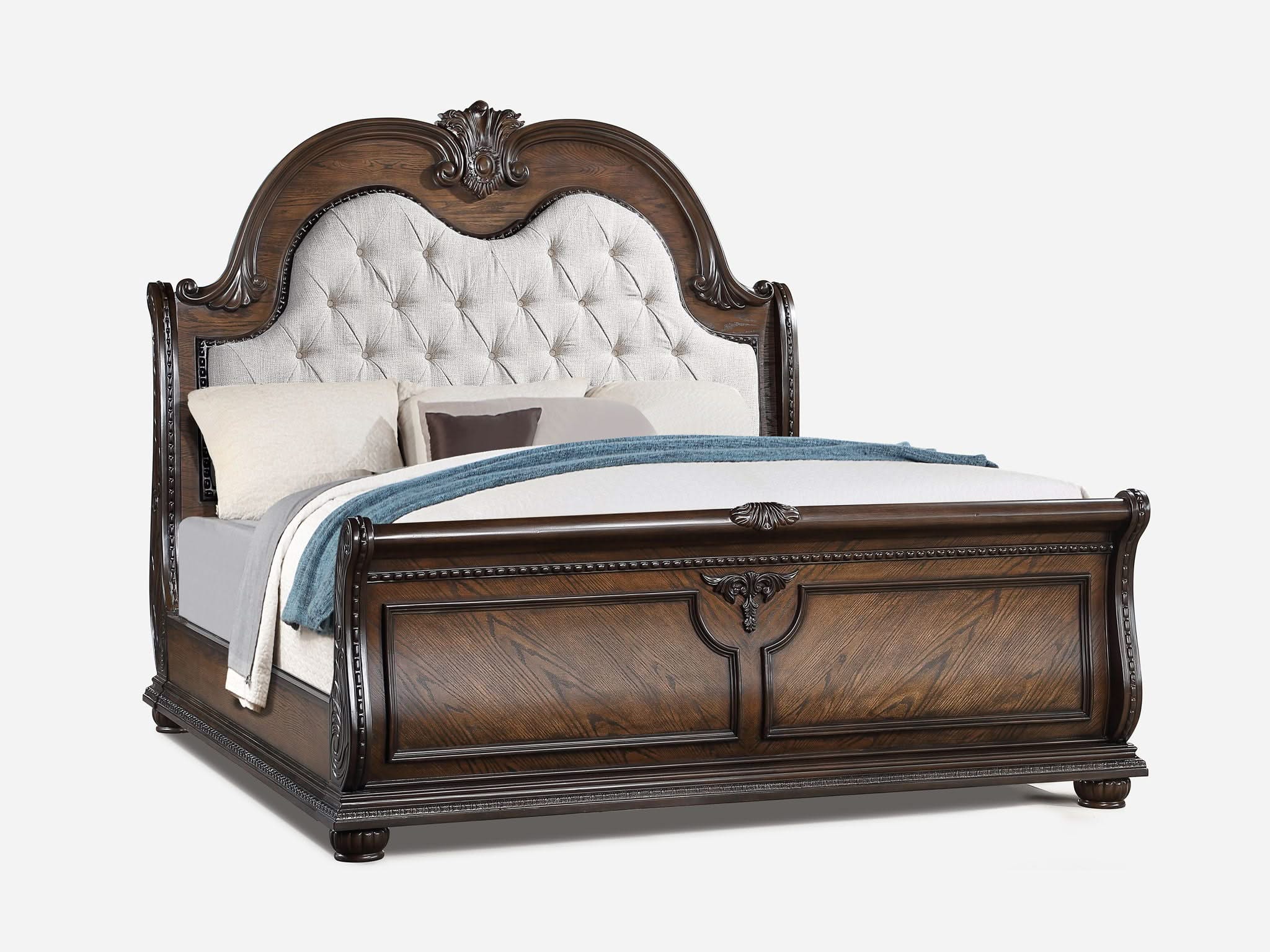Stanley - King 5 Piece Bedroom Set - Oak - Image 4