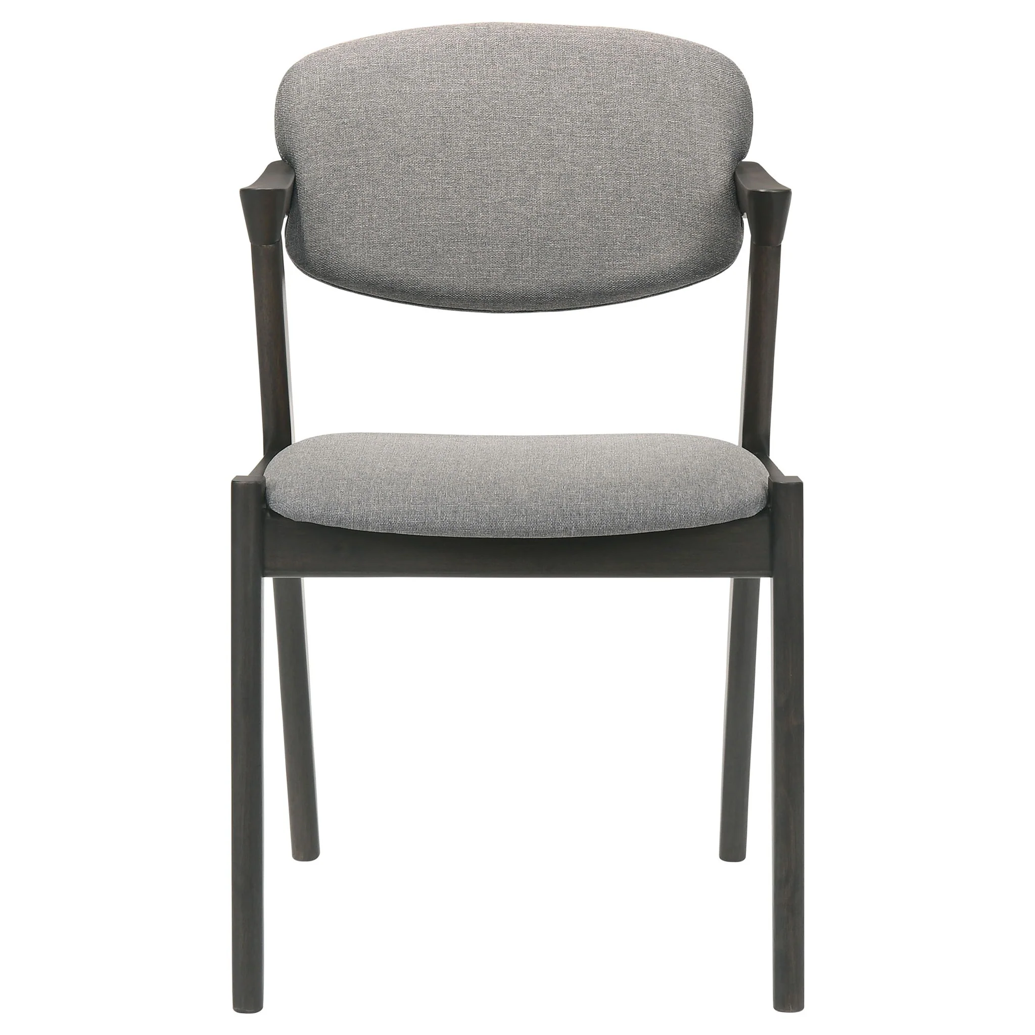 Stevie Padded Wood Dining Arm Chair Black (Set of 2) - Image 2