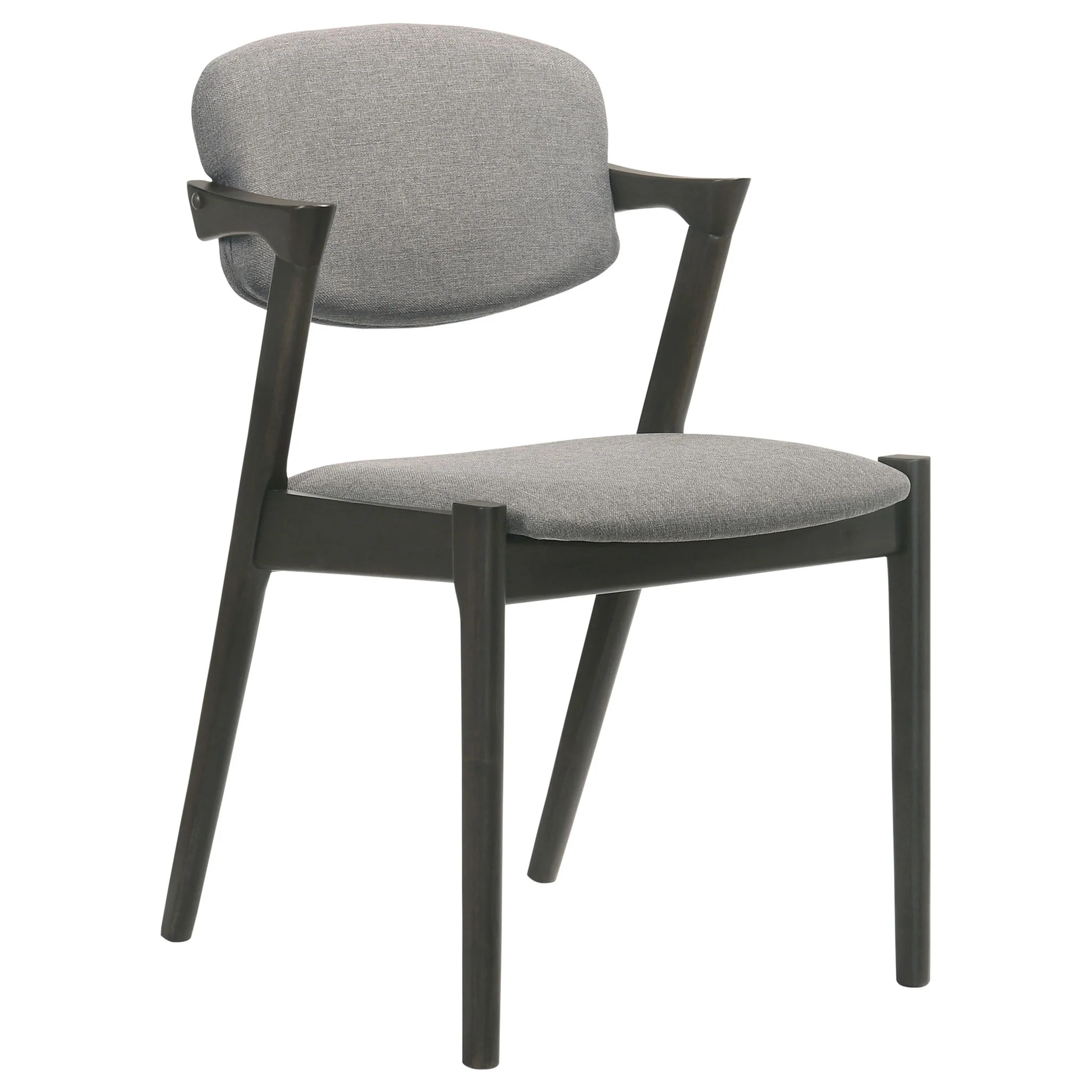 Stevie Padded Wood Dining Arm Chair Black (Set of 2) - Image 4