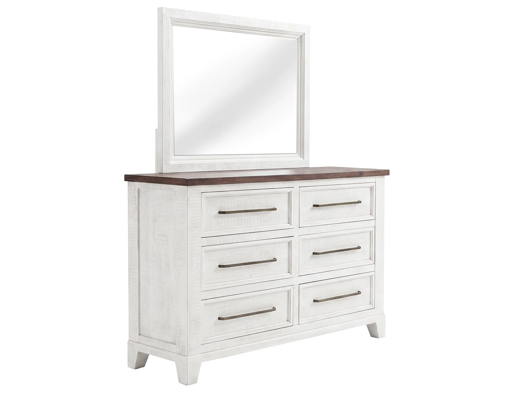 Stoa - Mirror - White / Brown - Image 4