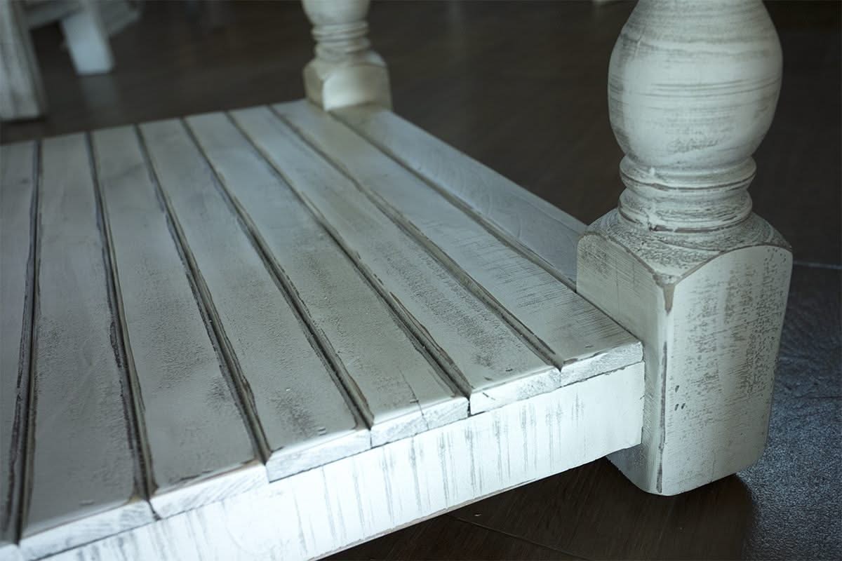 Stone - Cocktail Table - Antiqued Ivory / Weathered Gray - Image 3