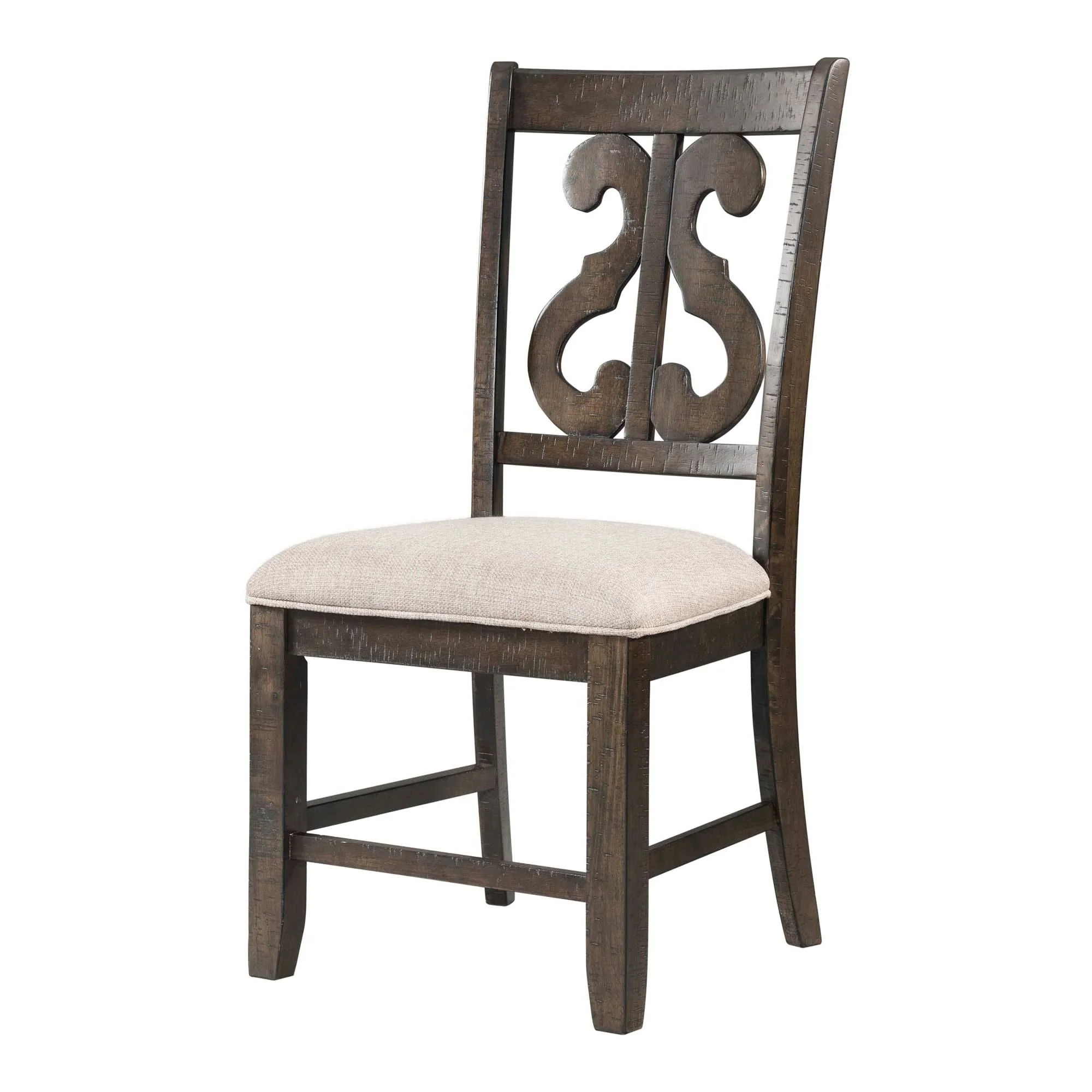 Stone - Wooden Swirl Back Side Chair (Set of 2) - Image 4