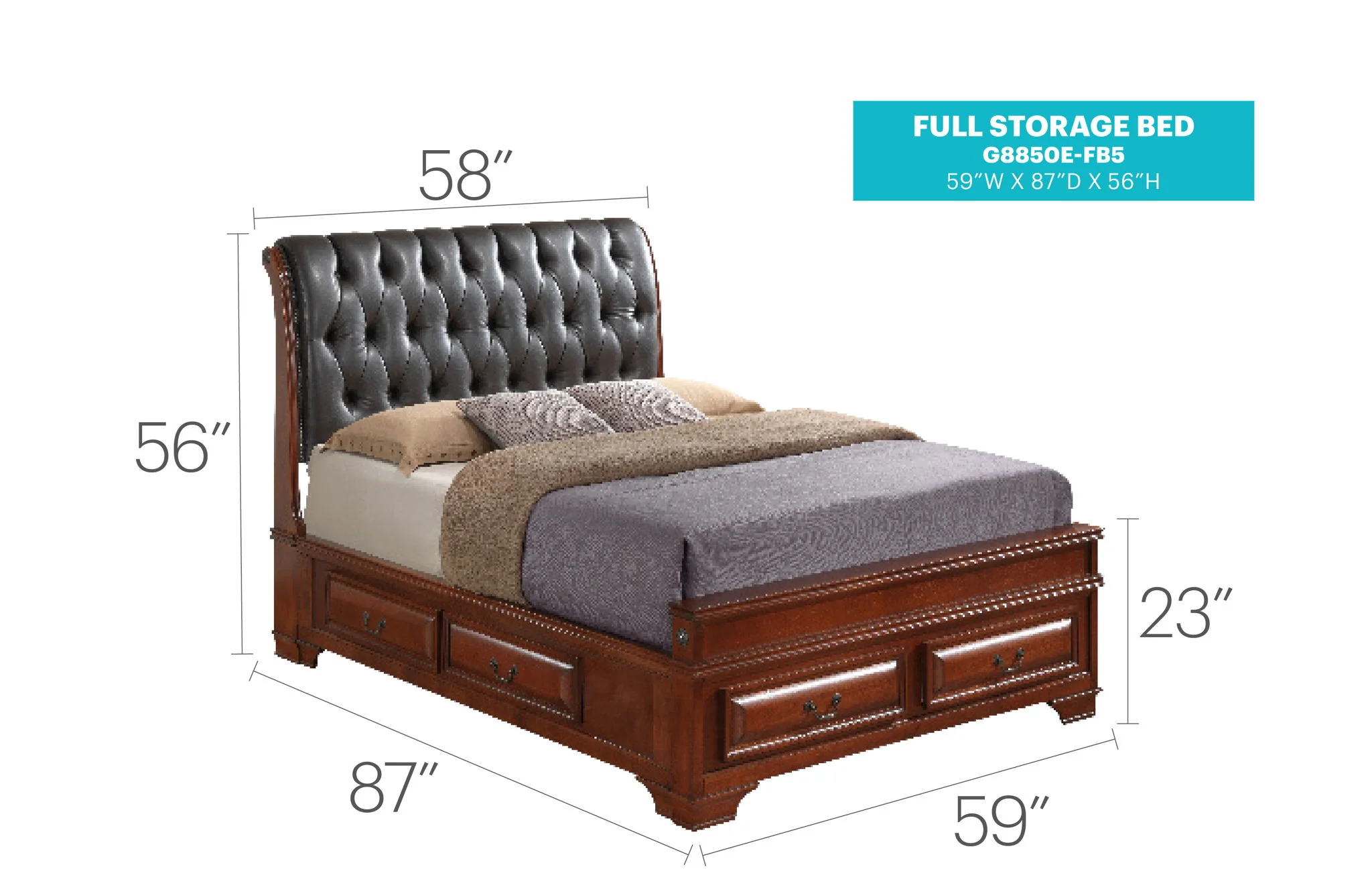 Storage Bed Elegant Transitional - Image 9