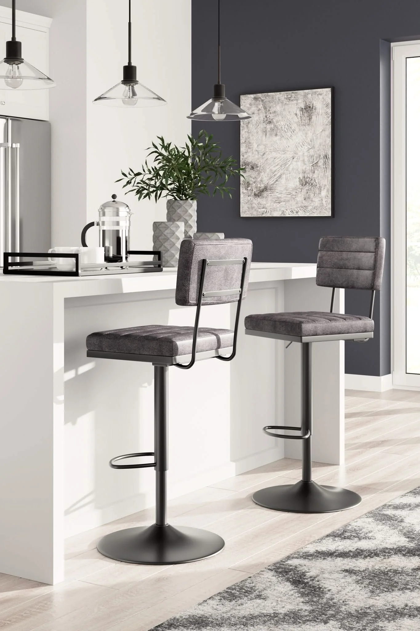 Strumford - Tall Swivel Barstool (Set of 2) - Image 3