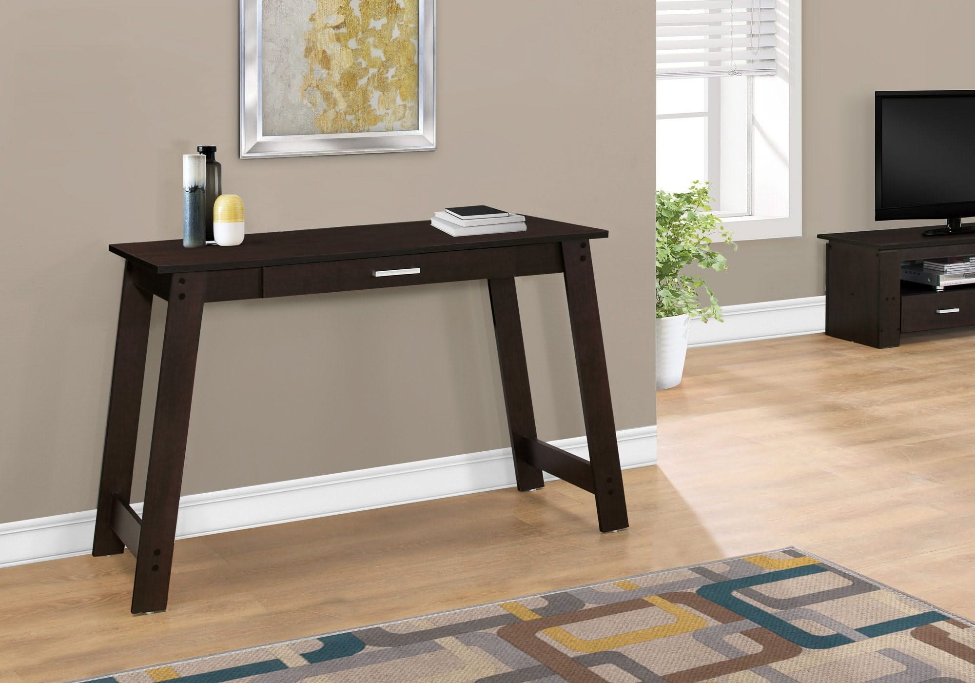 Stylish Design Computer Desk For Home Office Storage Drawers, Contemporary & Modern - Image 9