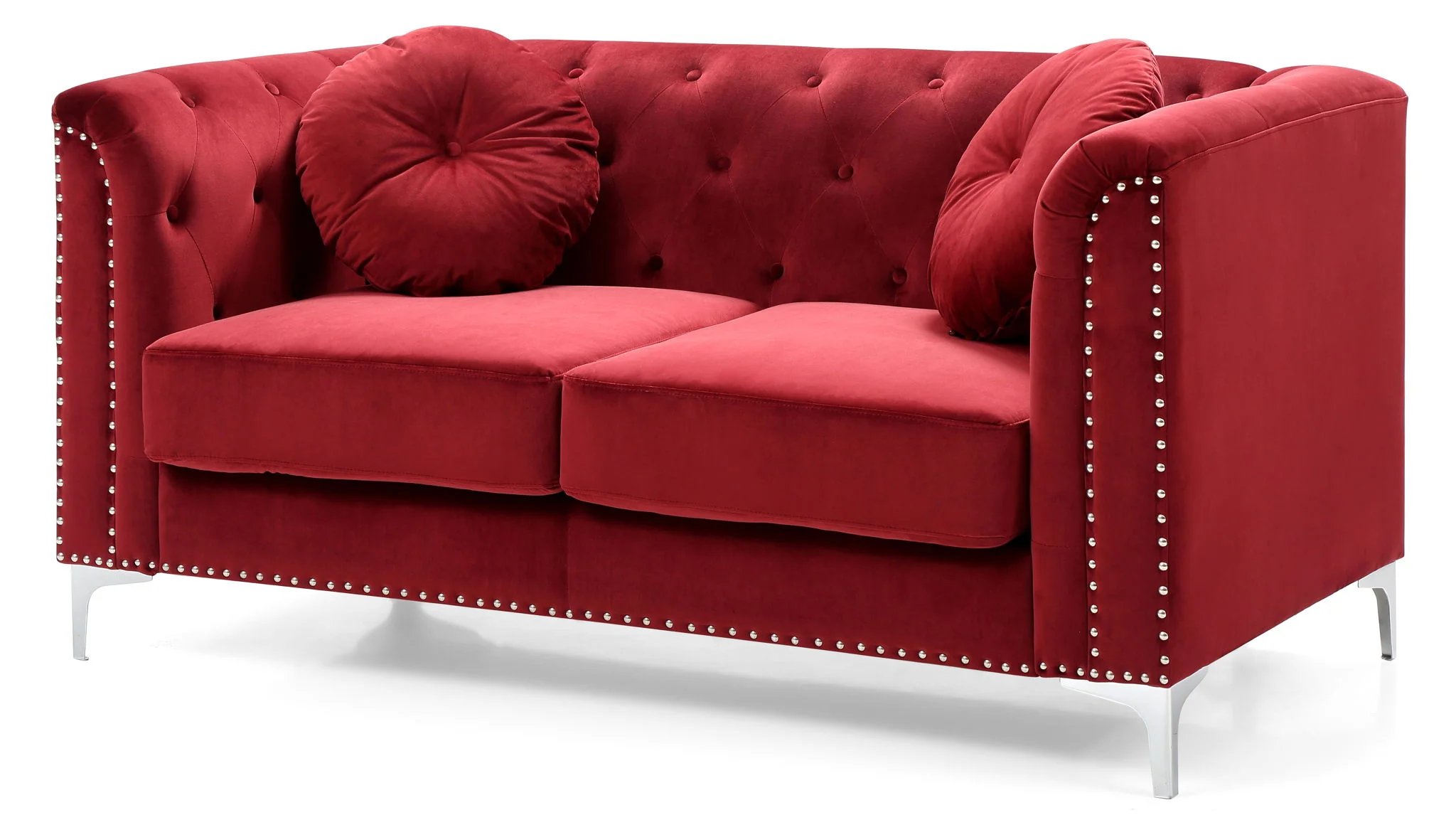 Stylish Sloped Arm Loveseat - Image 7