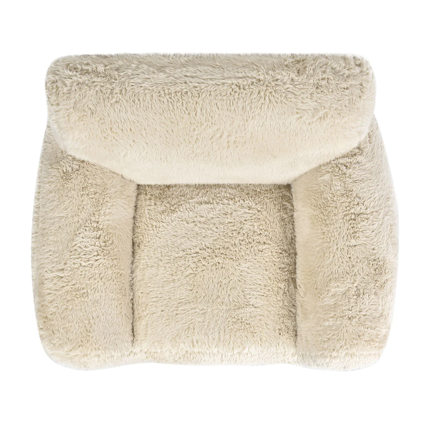 Summit - Faux Sheepskin Overstuffed Arm Chair - Cream Beige - Image 4