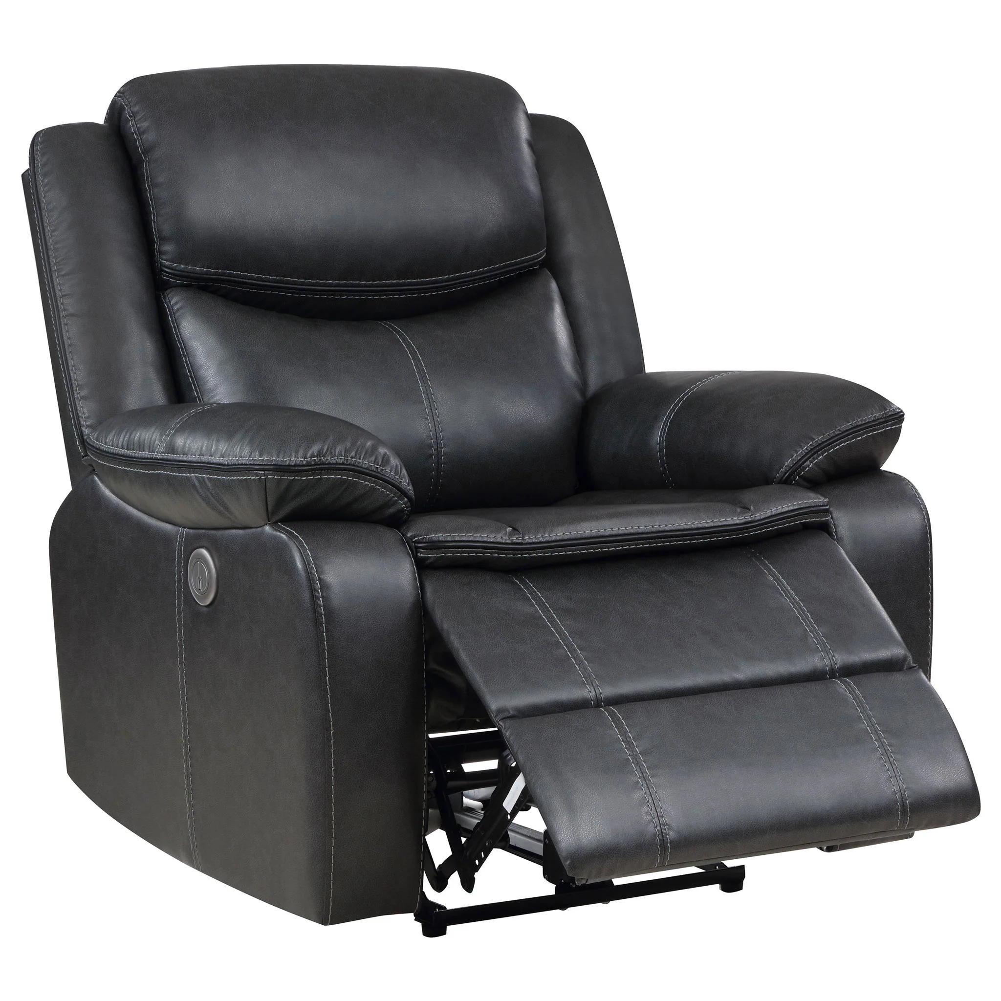 Sycamore Upholstered Power Recliner Chair Dark Grey - Image 4