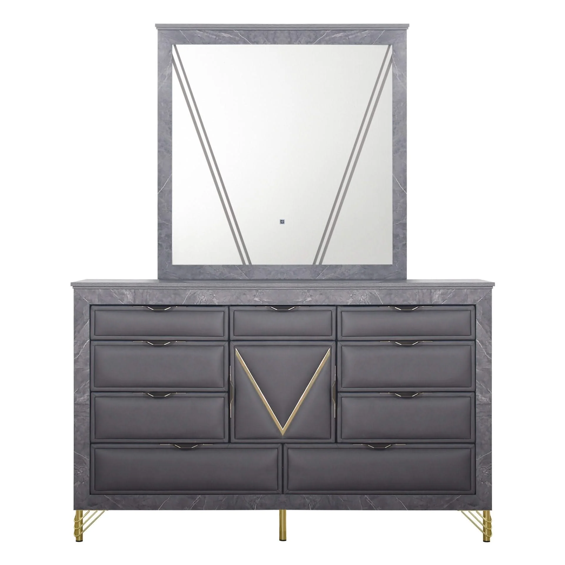 Symmetry - Lighted Mirror - Charcoal - Image 2