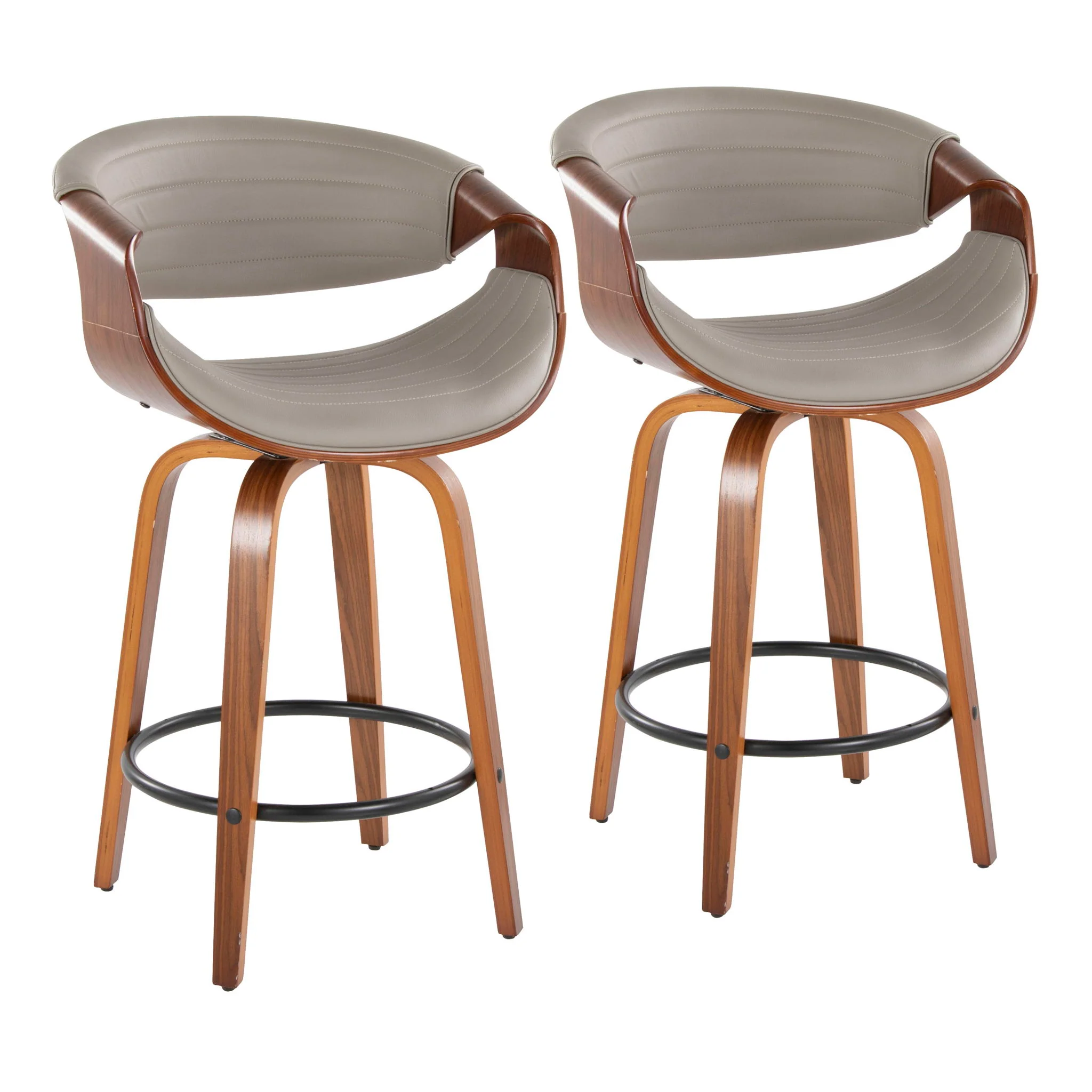 Symphony - Mid Century Stylish Design Modern Counter Stool (Set of 2) - Image 2