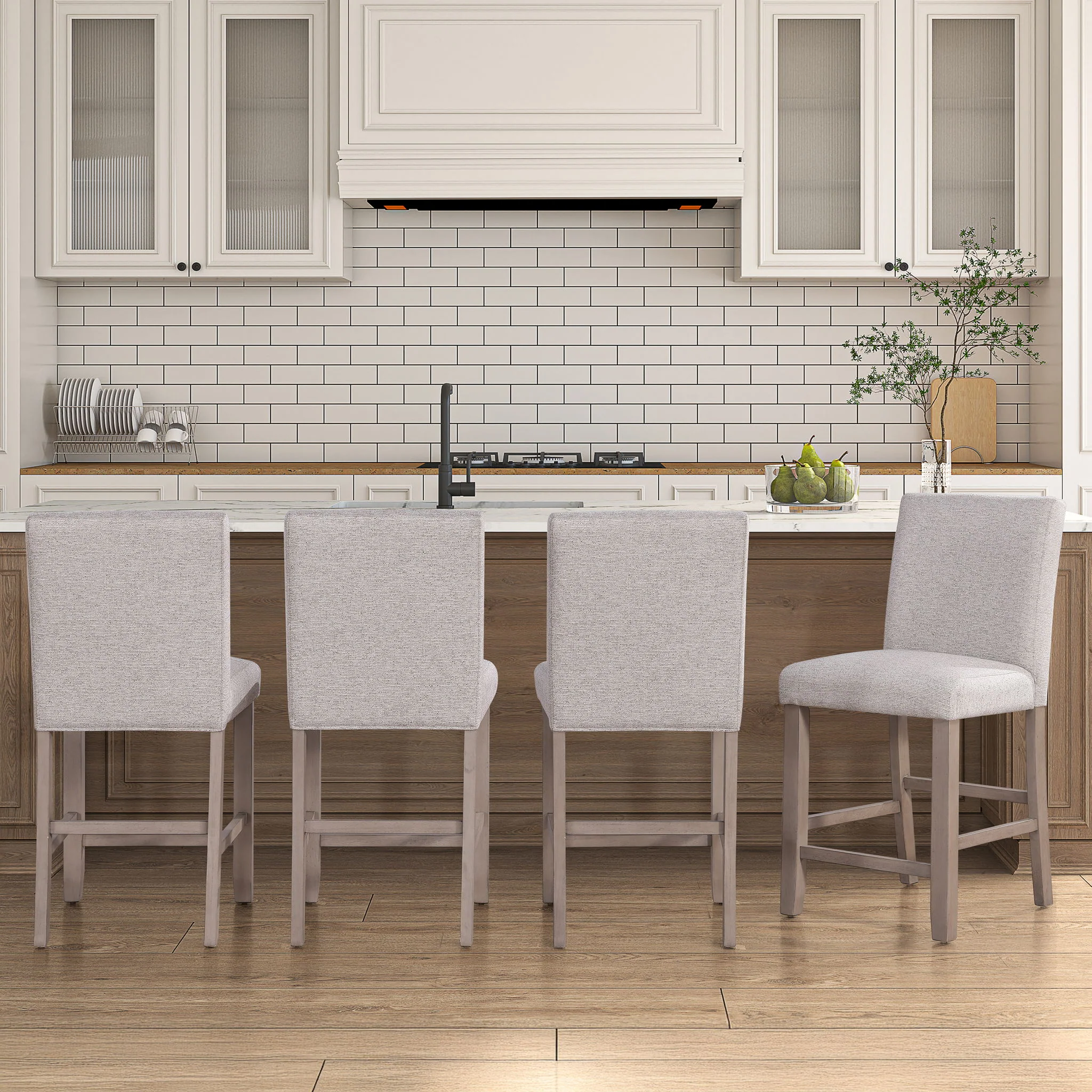 Taylor - Counter Chair - Light Brown / Gray - Image 2