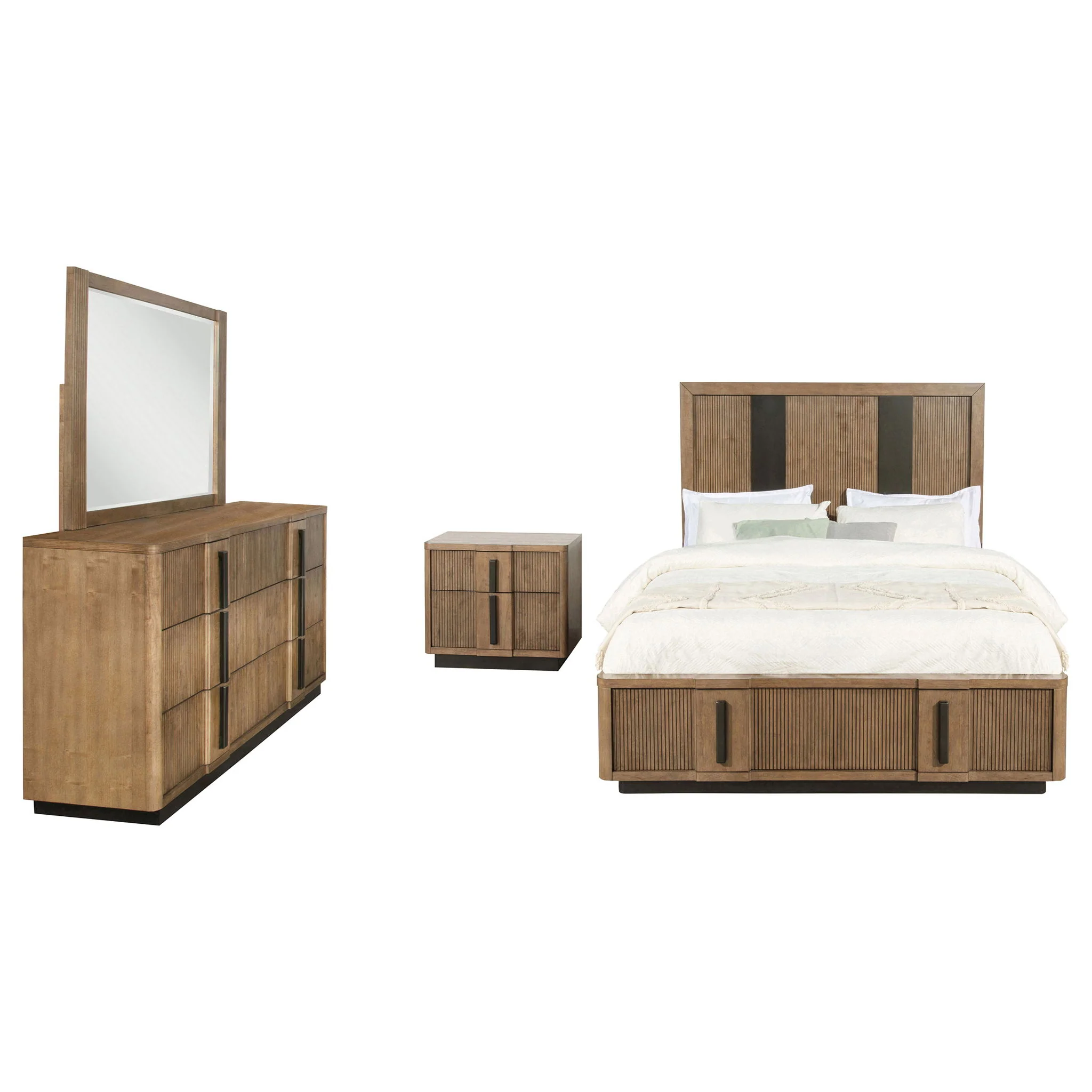 Terrace 4-piece Eastern King Bedroom Set Ash Brown - Image 2
