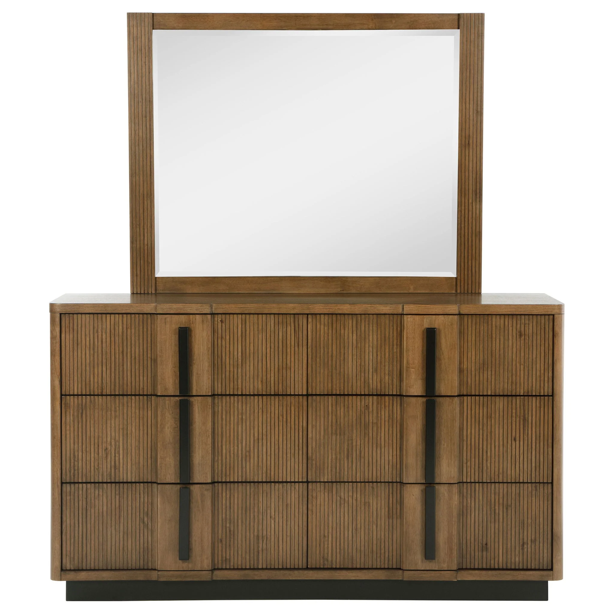 Terrace 6-drawer Dresser and Mirror Ash Brown - Image 4