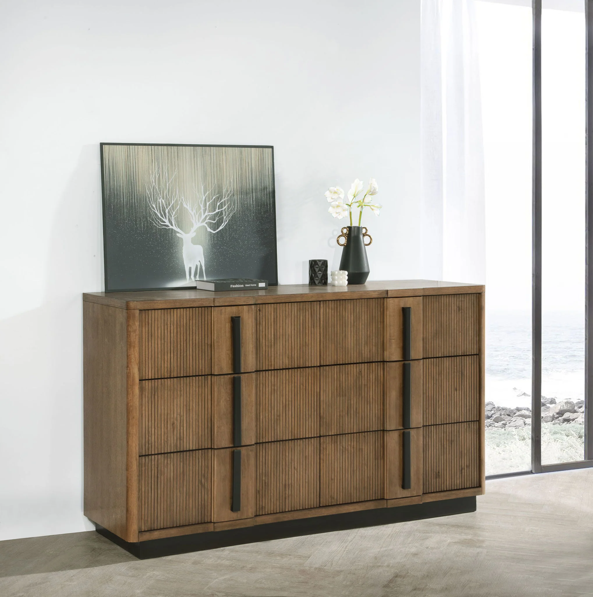 Terrace 6-drawer Dresser Cabinet Ash Brown - Image 3